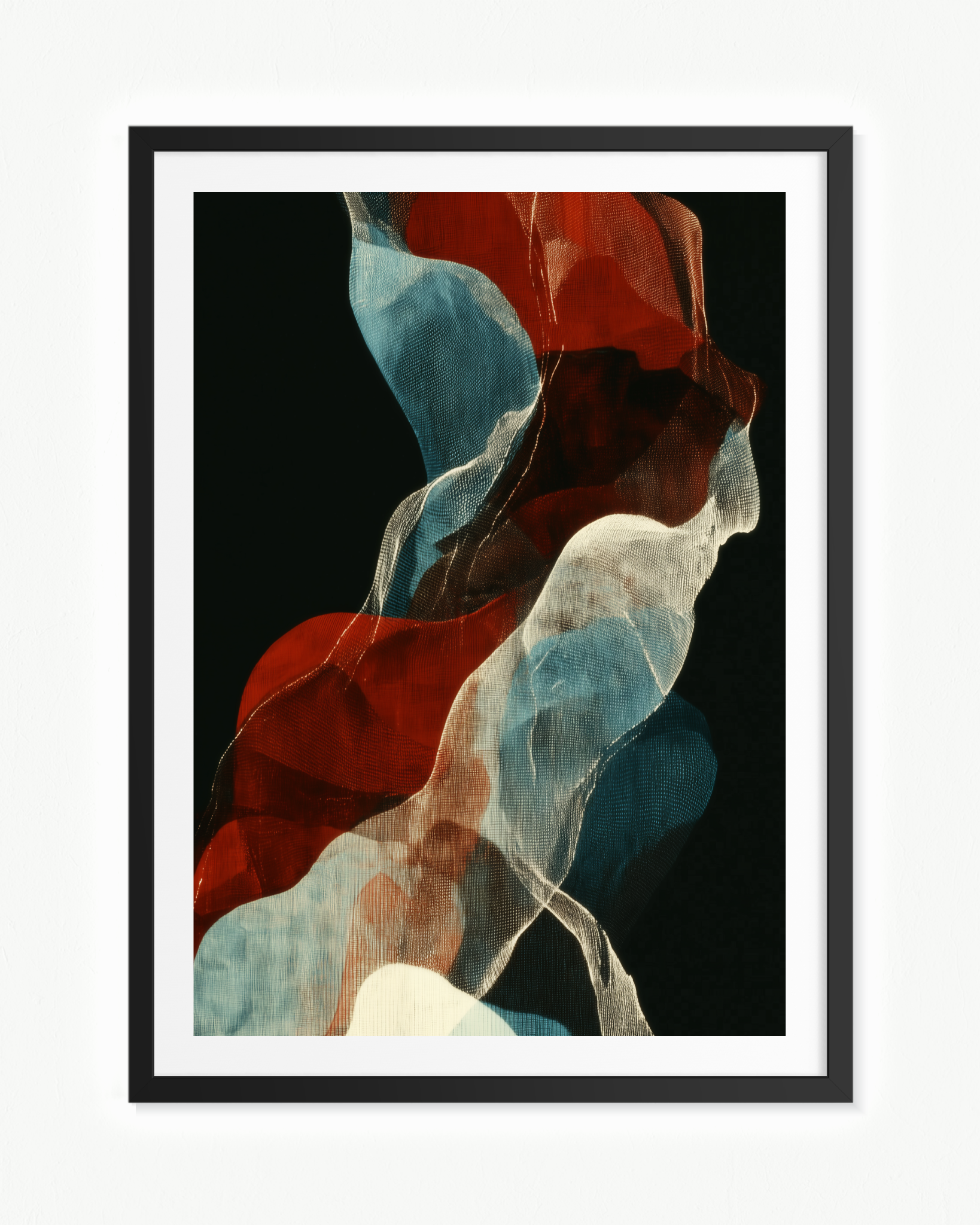 Cuerpos de la corriente — Paspartú Negro, 70 × 100 cm