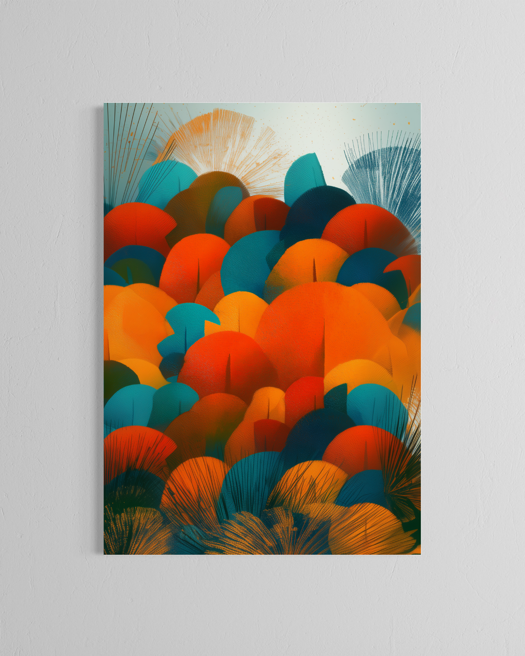 Flores de abanico · 70 × 100 cm