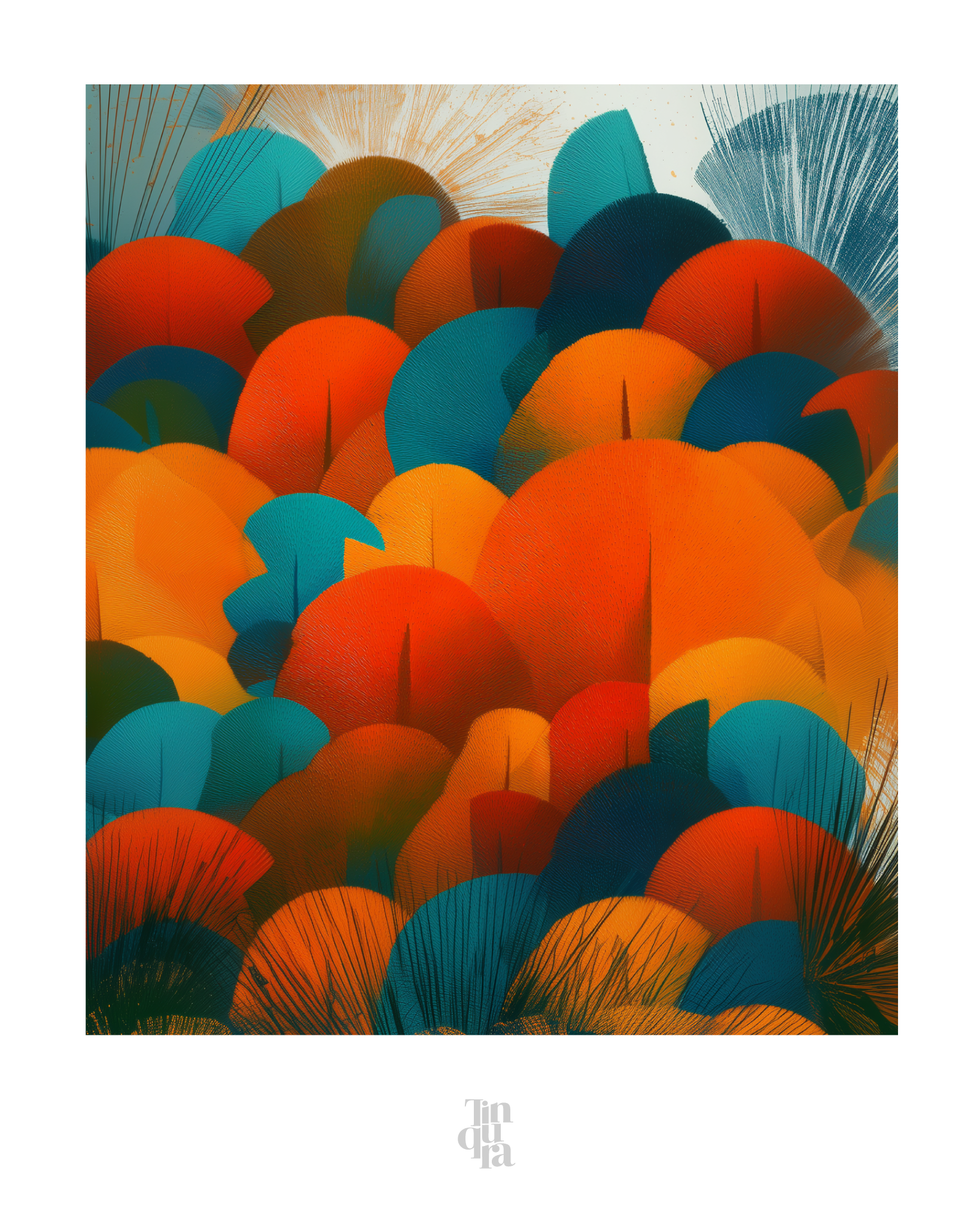 Flores de abanico · 70 × 100 cm