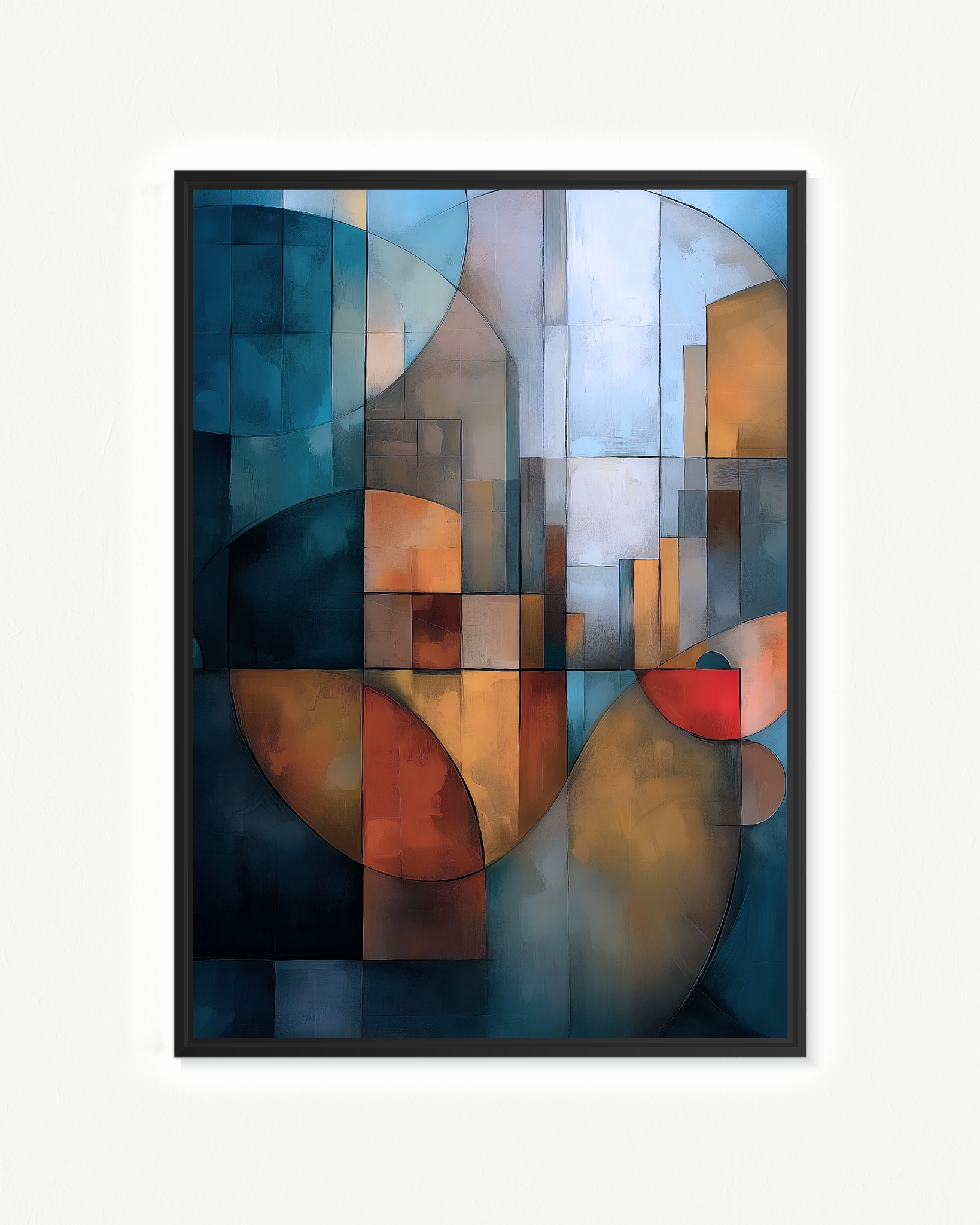 La tarde entre los muros — Flotante Marrón, 70 × 100 cm