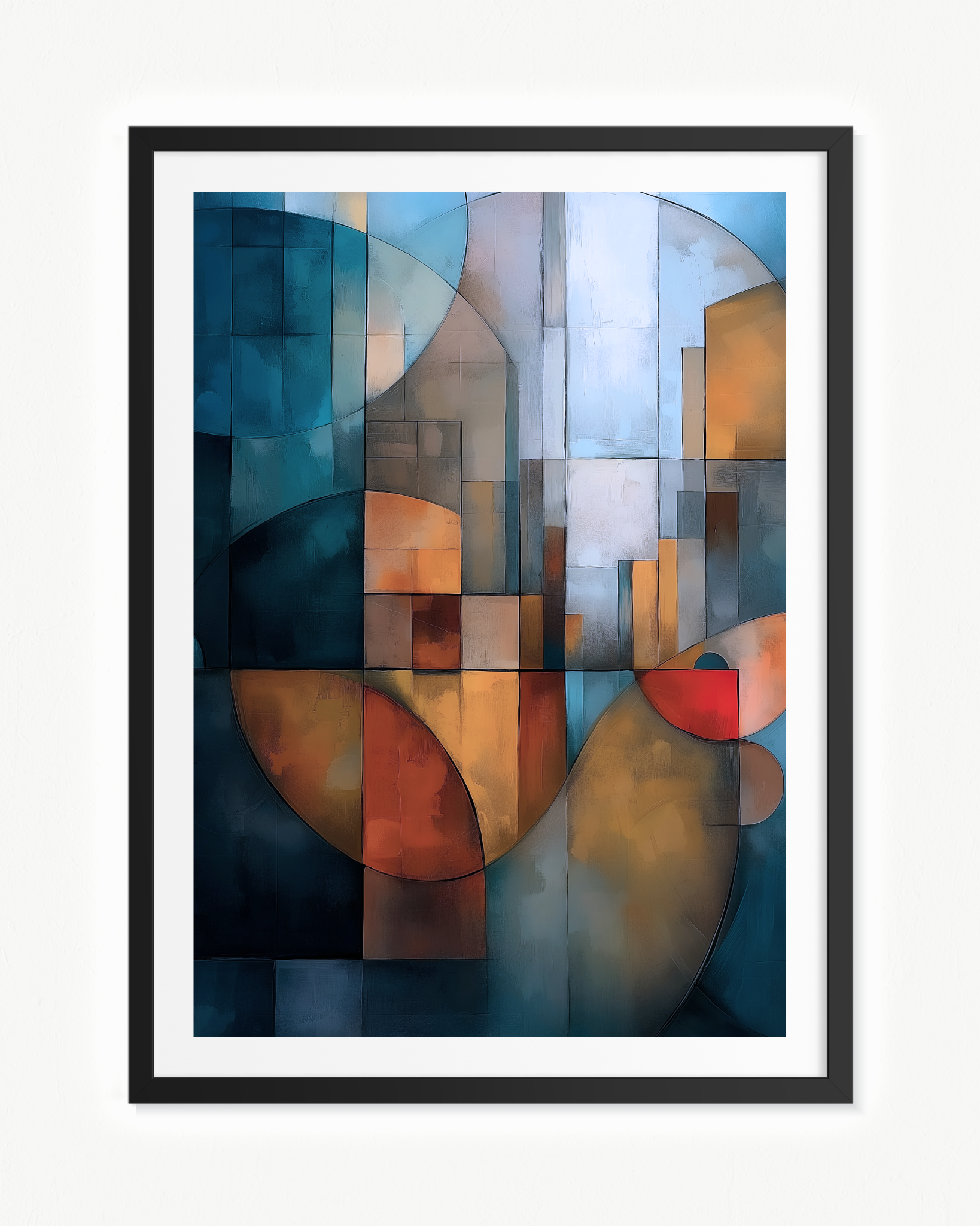 La tarde entre los muros — Paspartú Negro, 70 × 100 cm