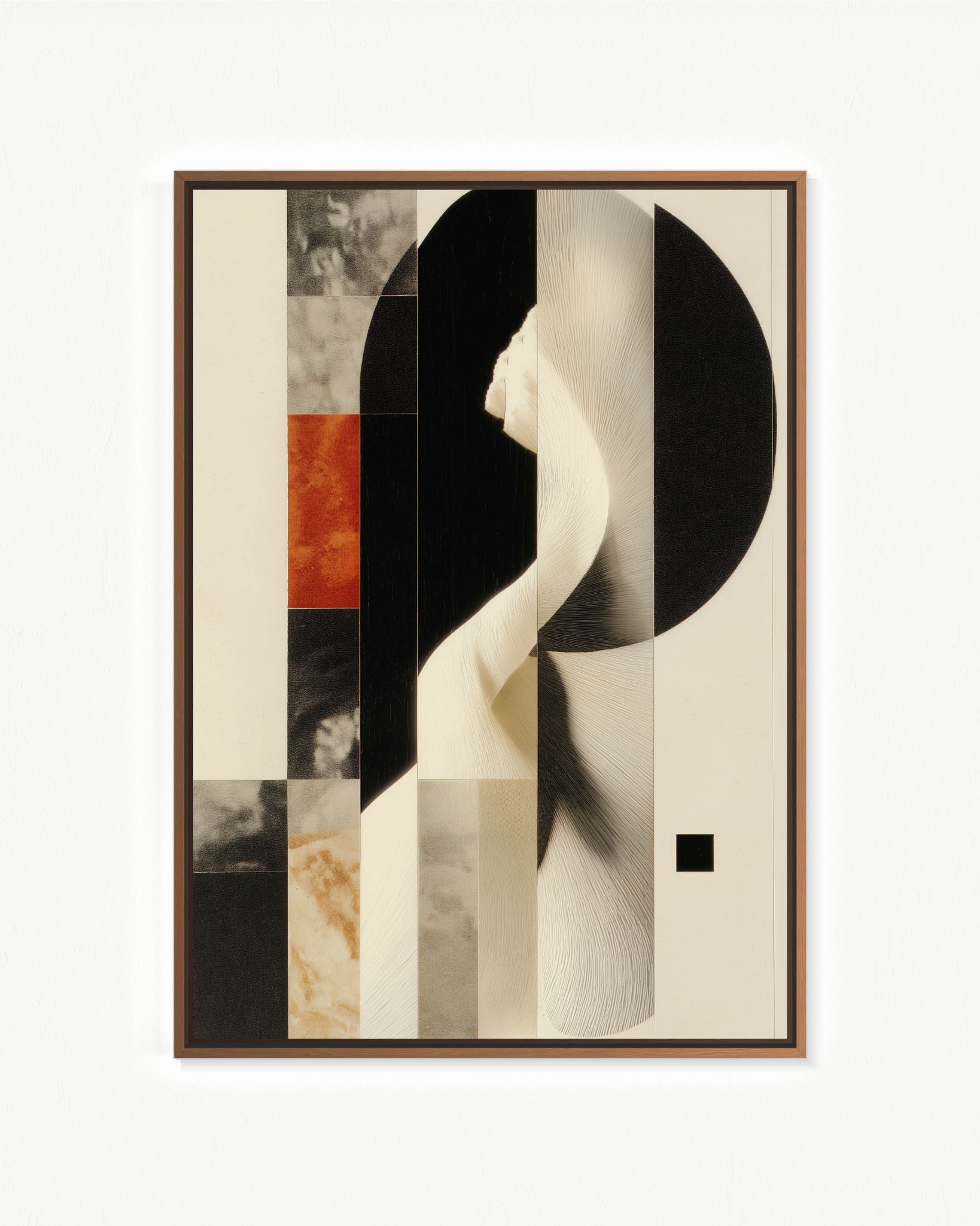 Cuerpo ausente — Flotante Negro, 70 × 100 cm