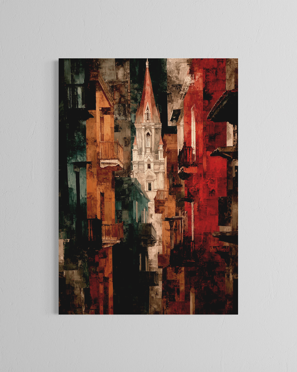 Ciudad de piedra roja · 70 × 100 cm
