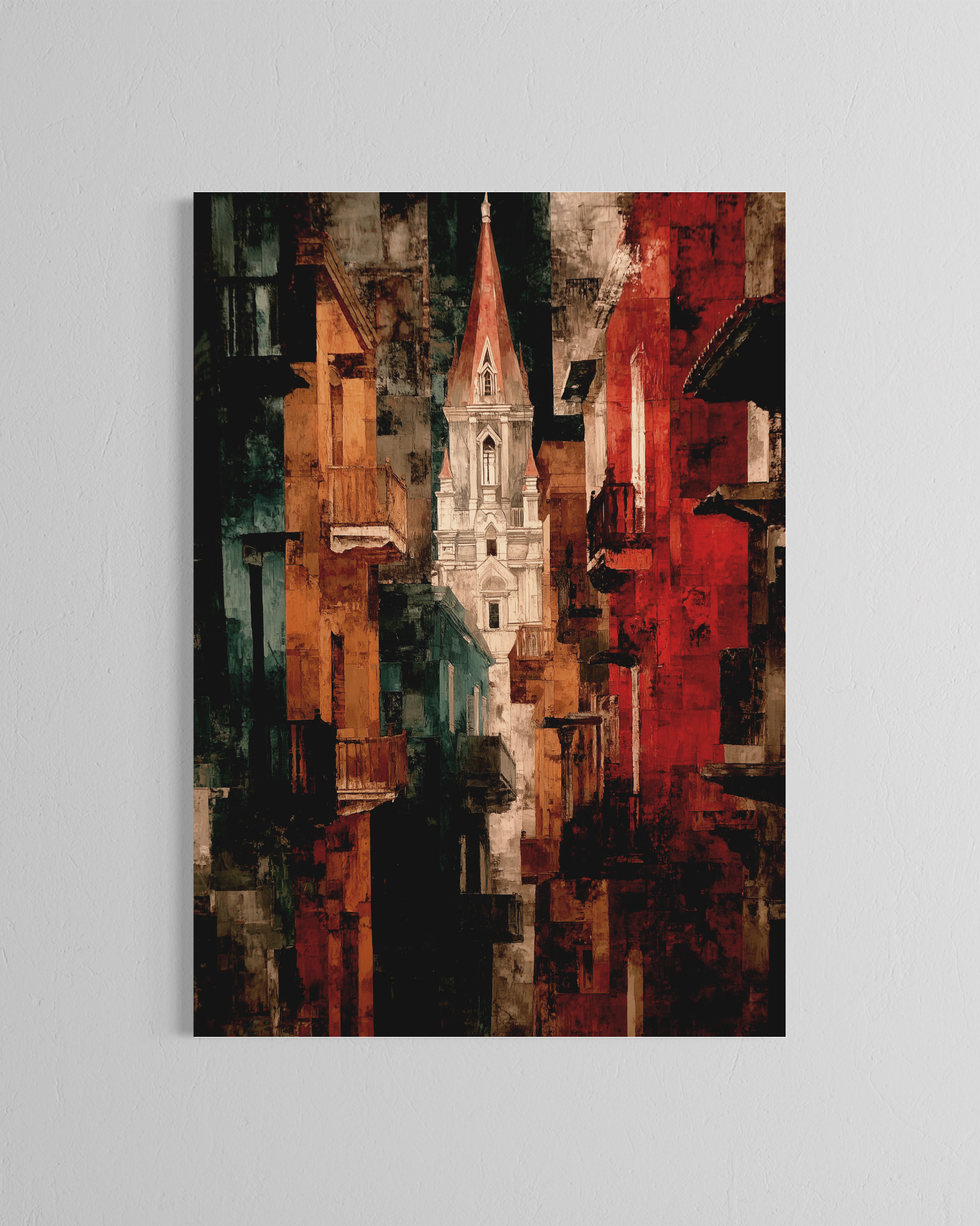 Ciudad de piedra roja · 70 × 100 cm