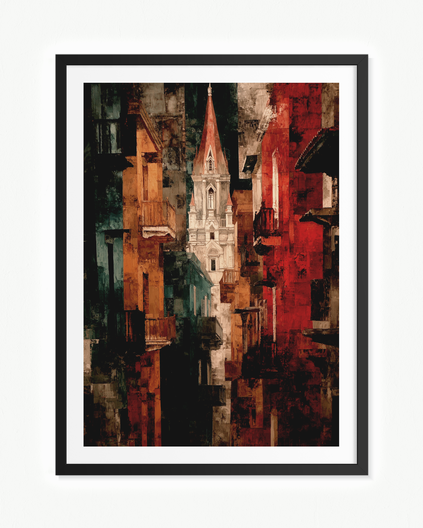 Ciudad de piedra roja · 70 × 100 cm