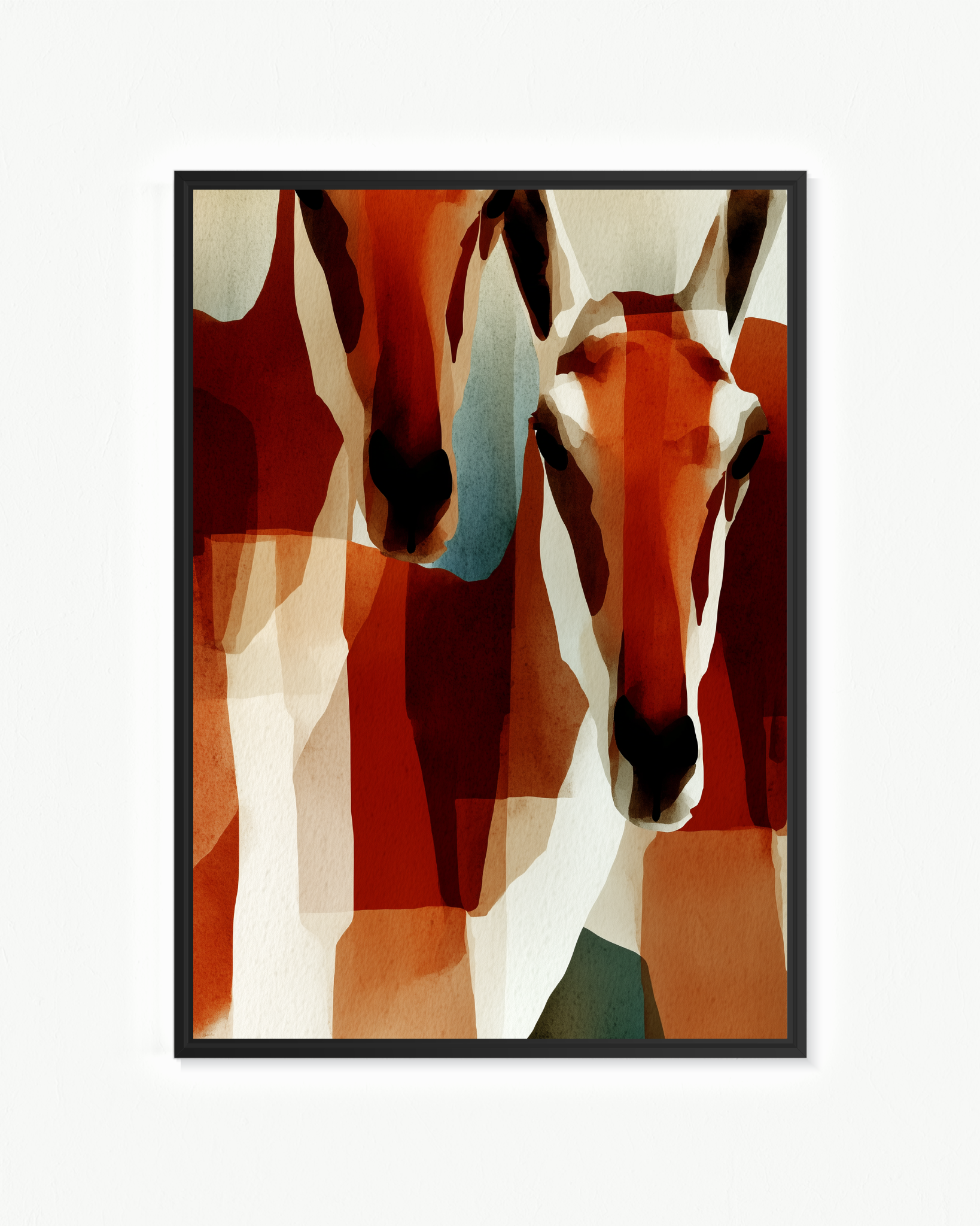 Caballos de terracota · 70 × 100 cm