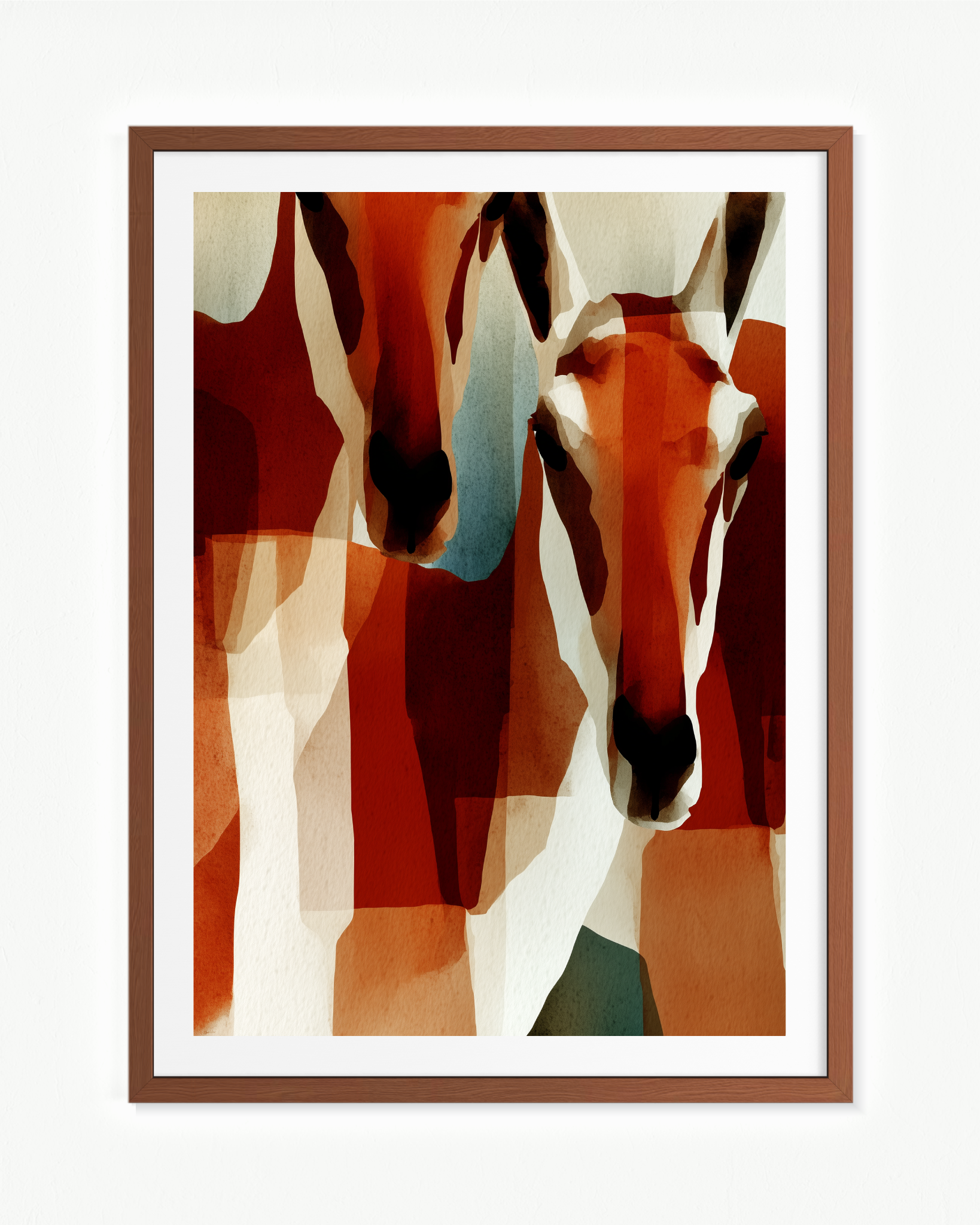 Caballos de terracota · 70 × 100 cm