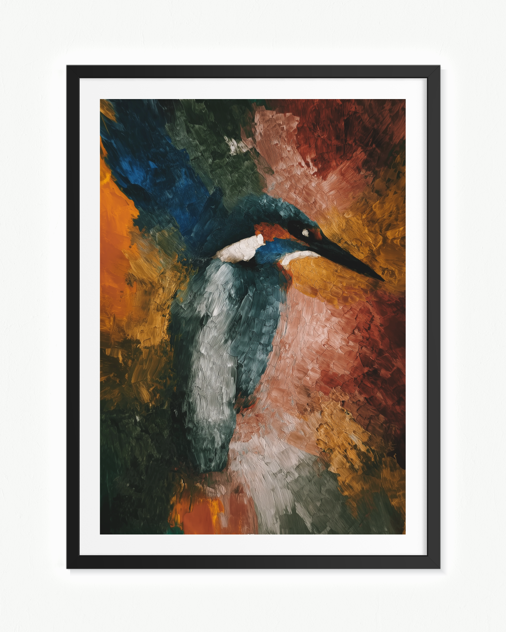 Martín pescador · 70 × 100 cm