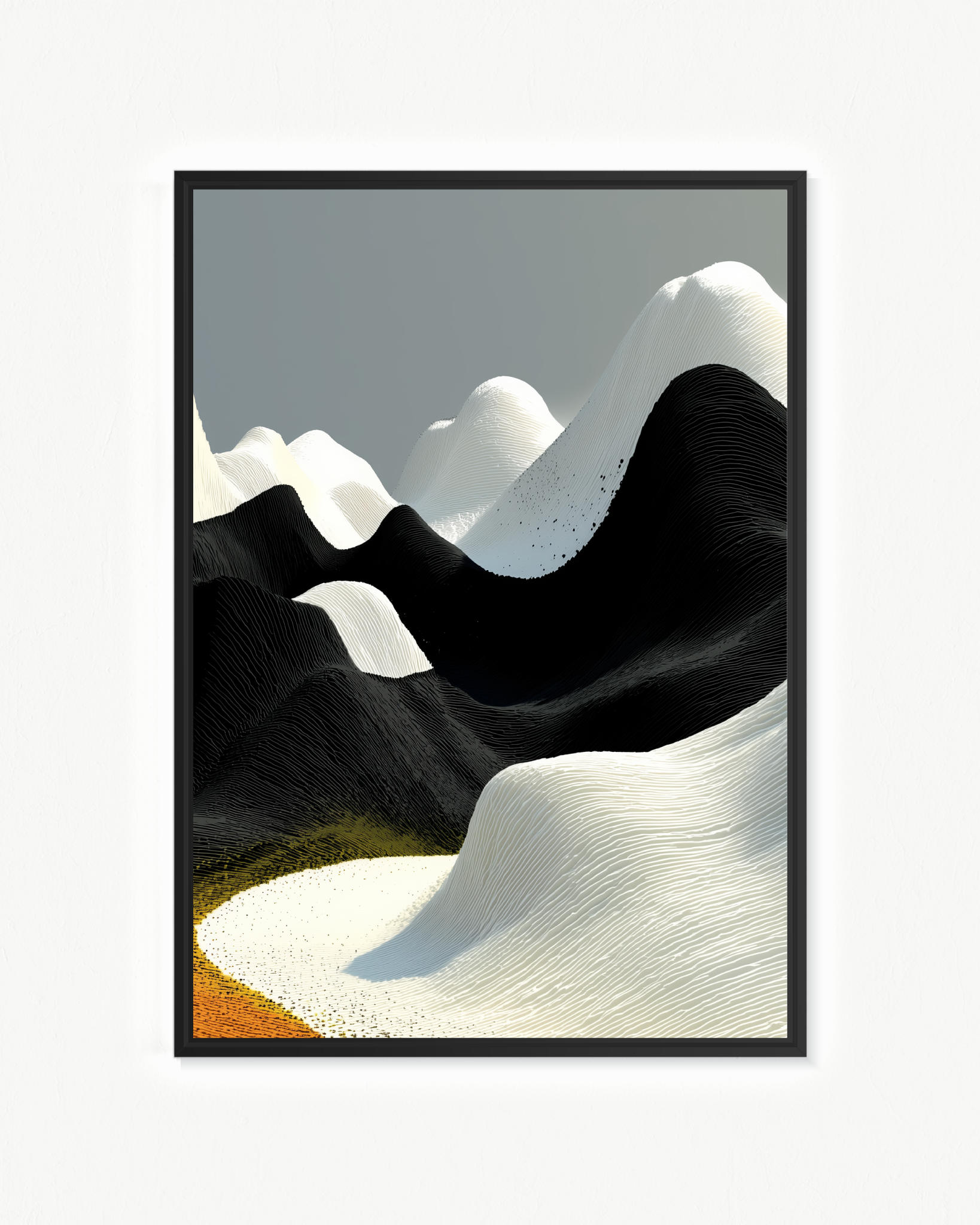 Oleaje mineral · 70 × 100 cm