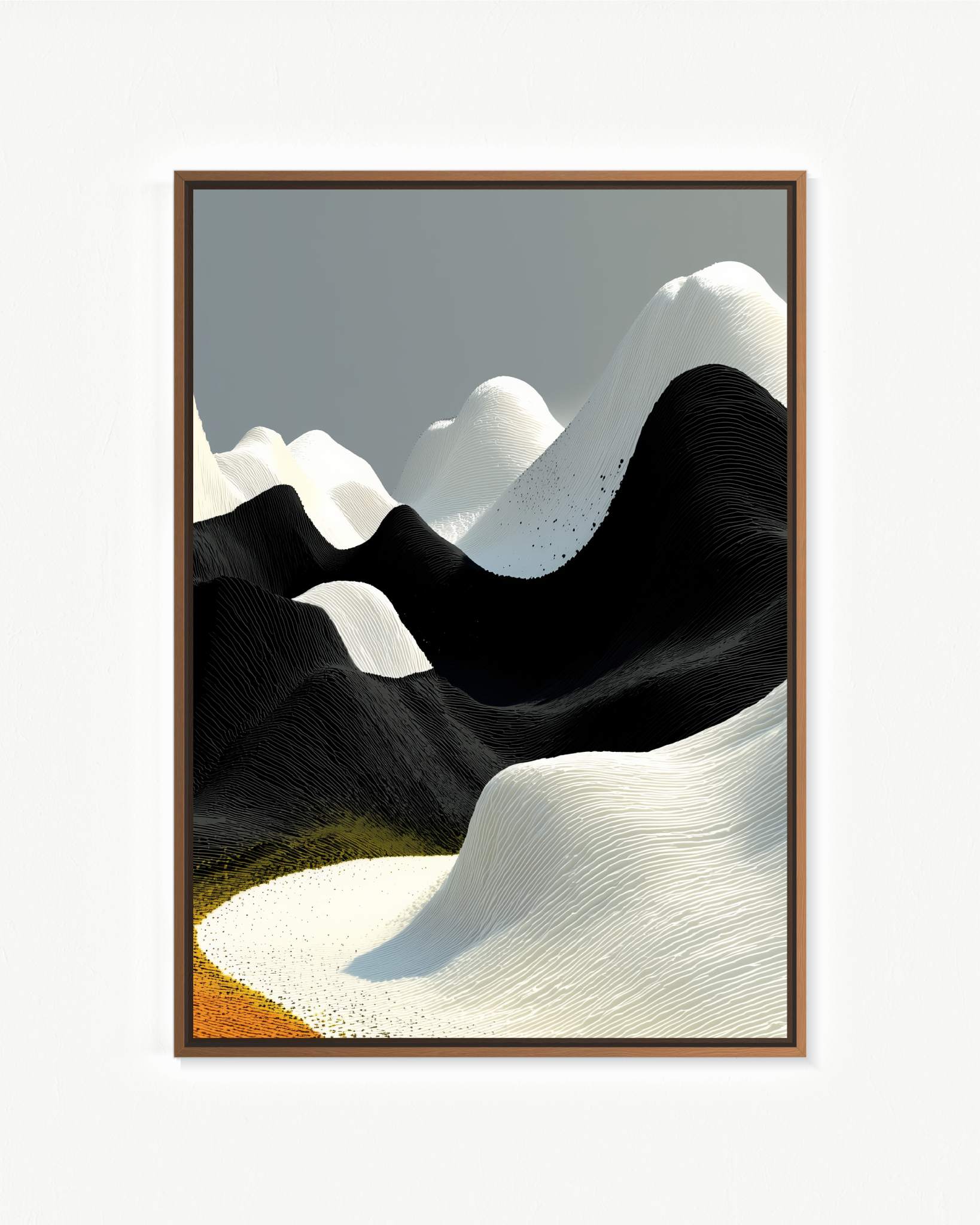 Oleaje mineral · 70 × 100 cm