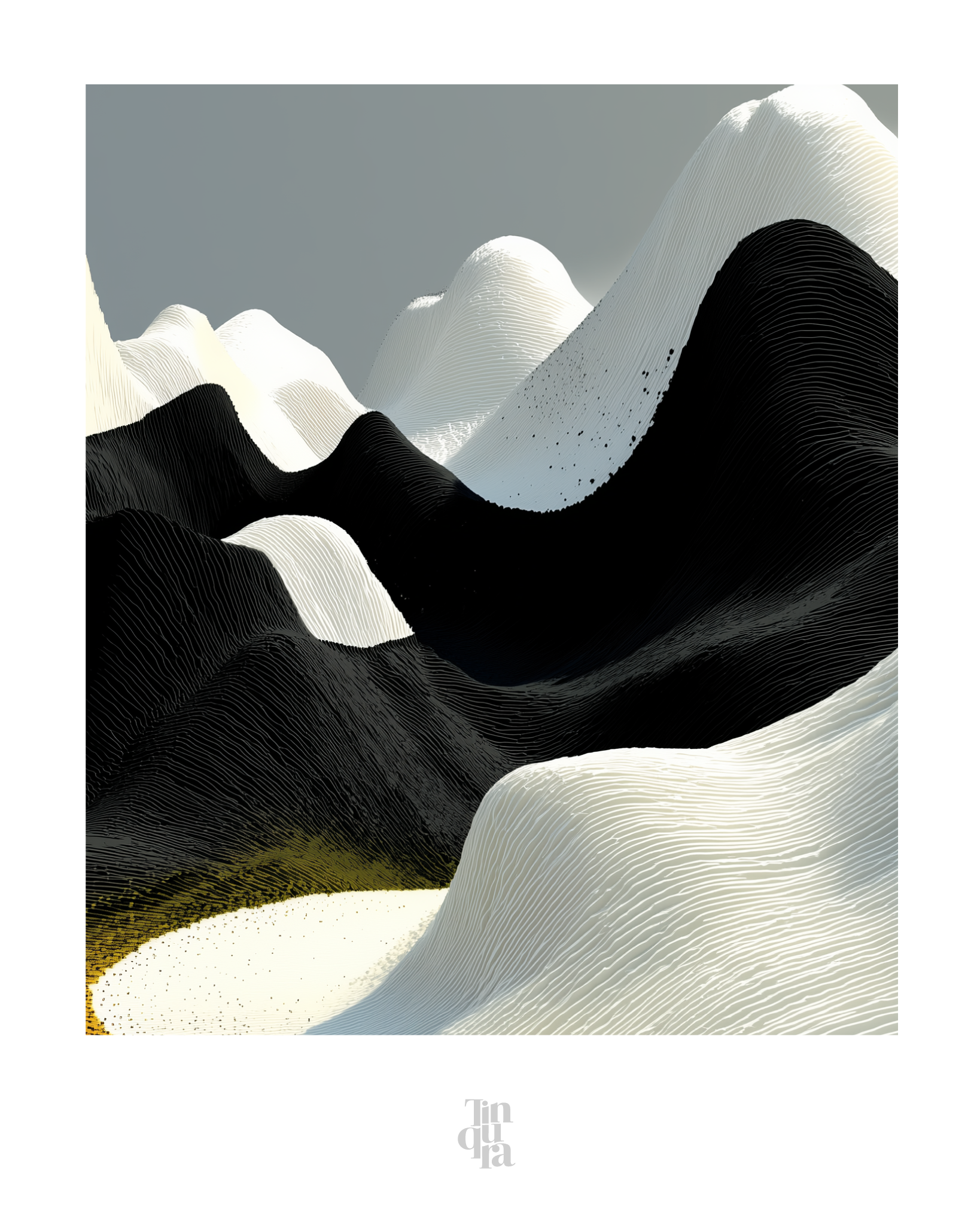 Oleaje mineral · 70 × 100 cm