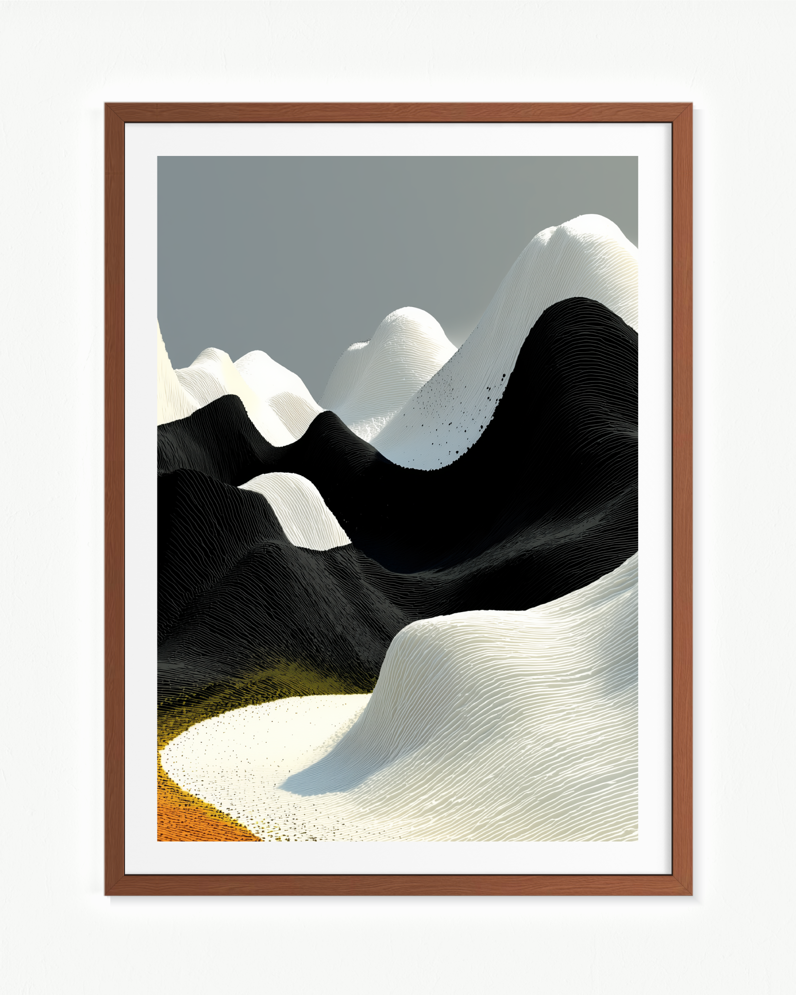 Oleaje mineral · 70 × 100 cm