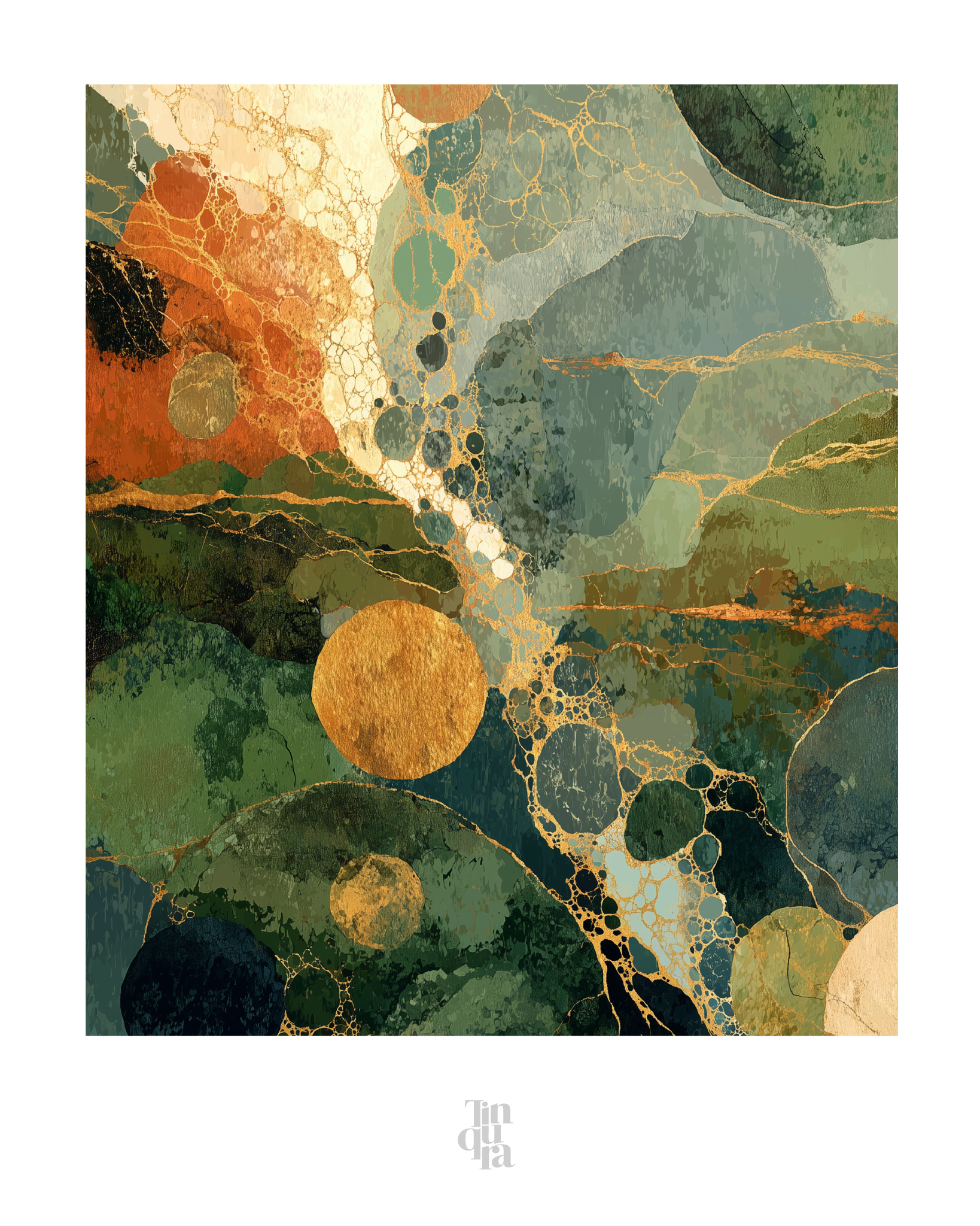Jardín orbital · 70 × 100 cm
