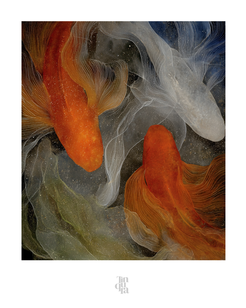 El velo de los peces · 70 × 100 cm