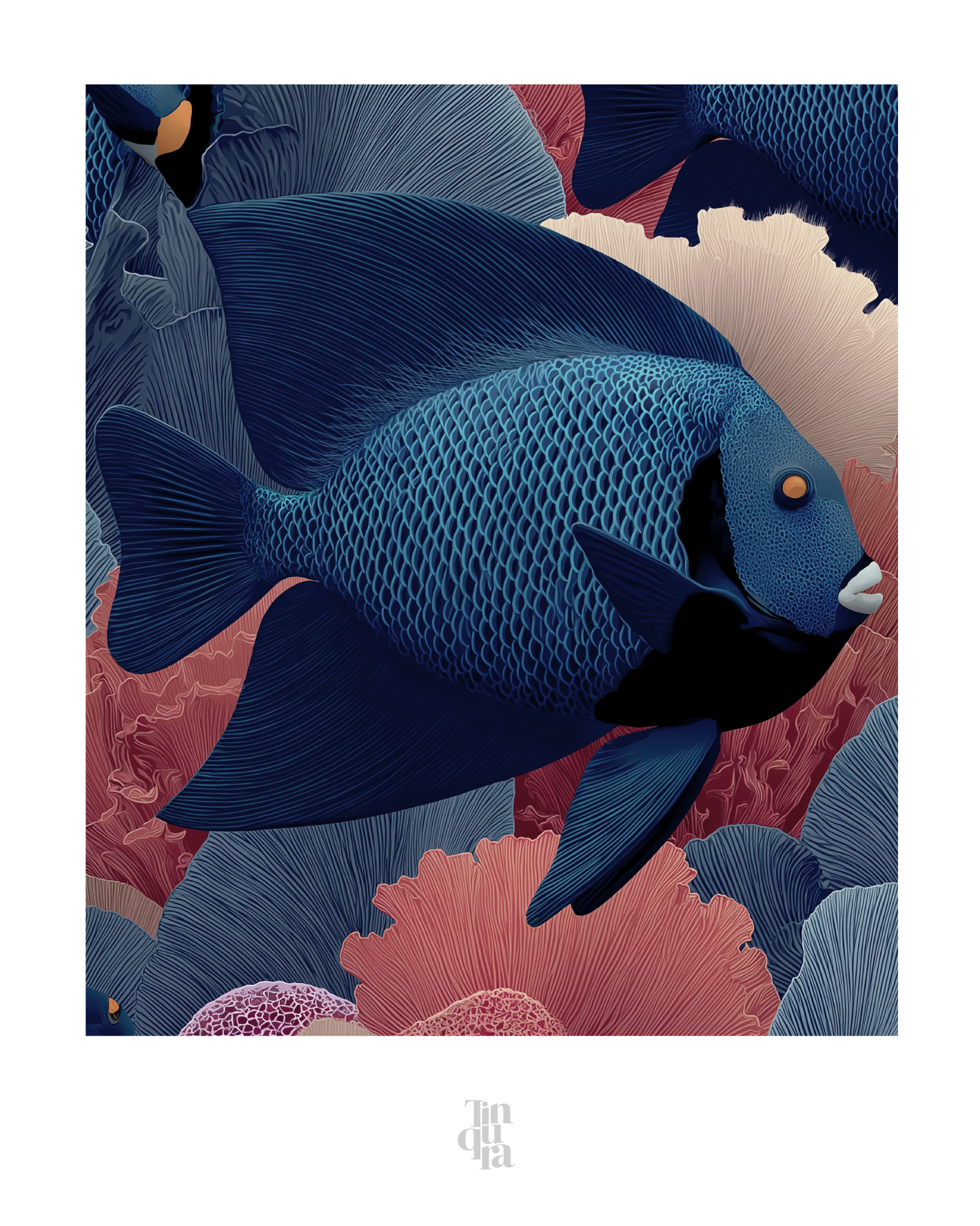 Peces entre corales · 70 × 100 cm