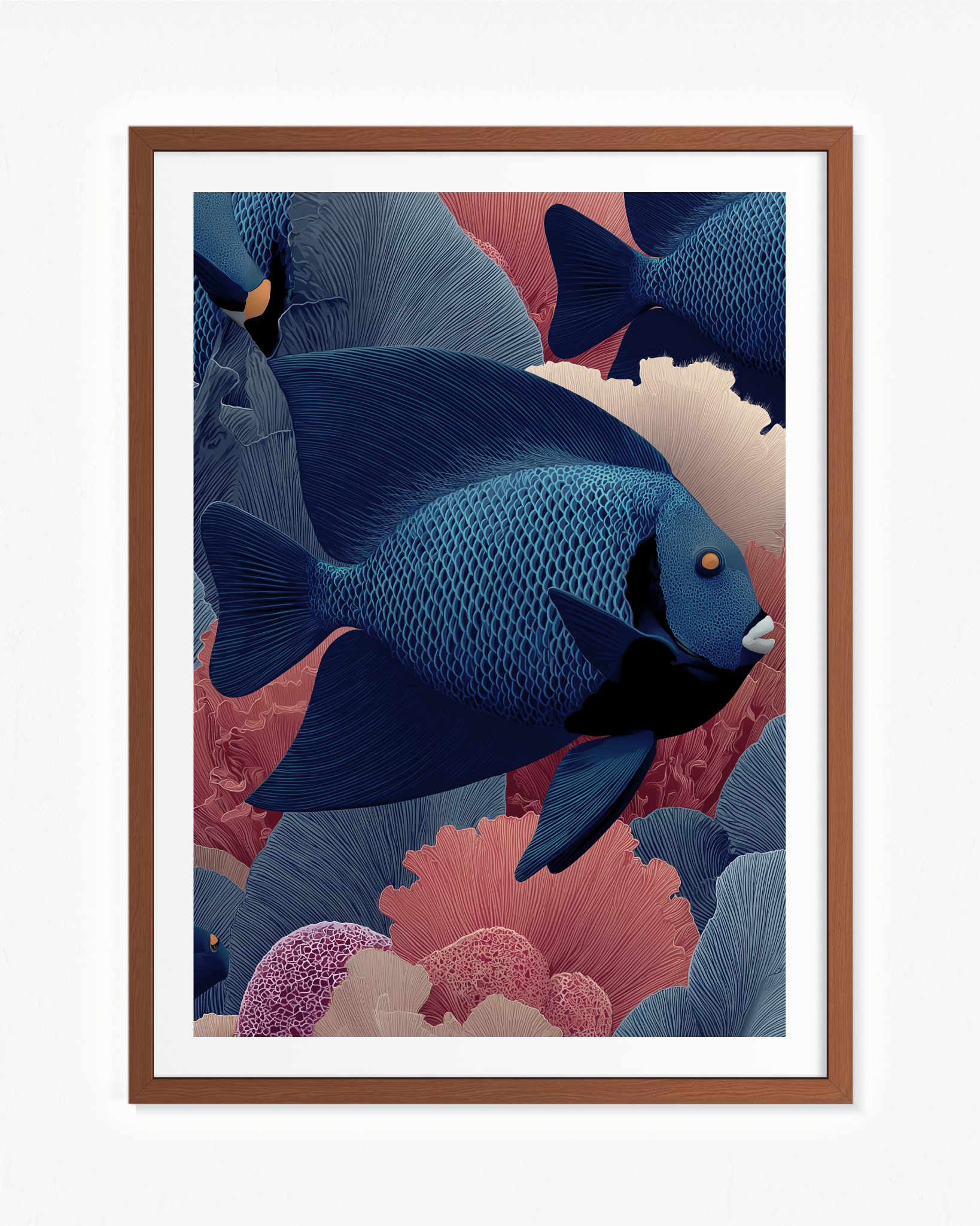Peces entre corales · 70 × 100 cm