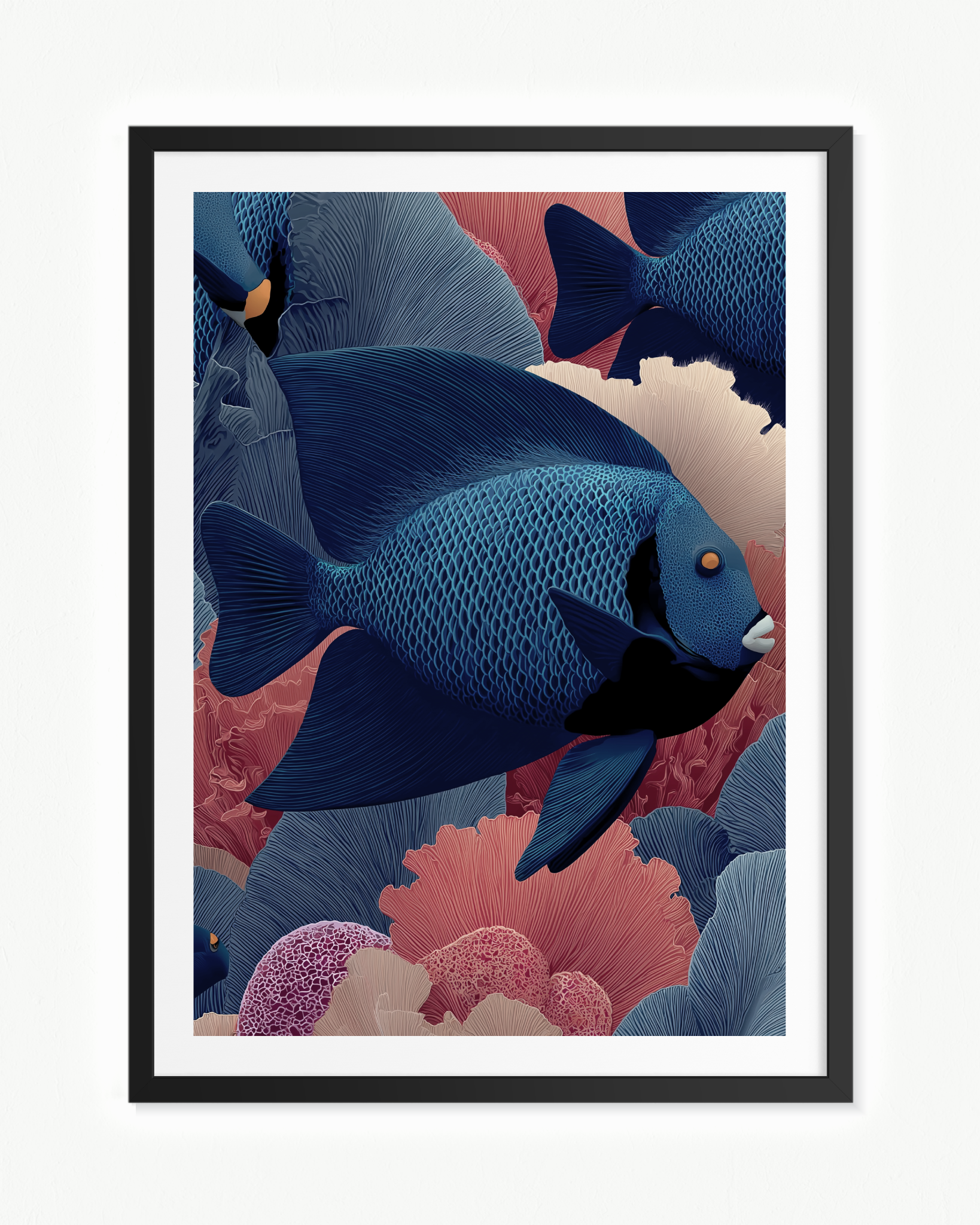 Peces entre corales · 70 × 100 cm