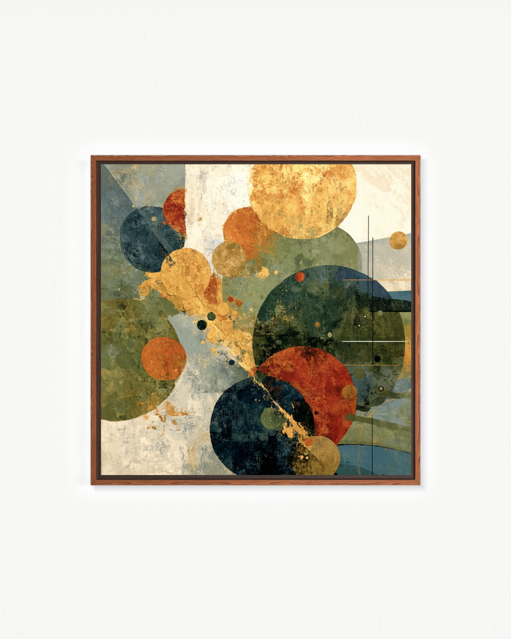 OBRA0210 – 70 x 70 cm — Flotante Negro, 70 × 70 cm