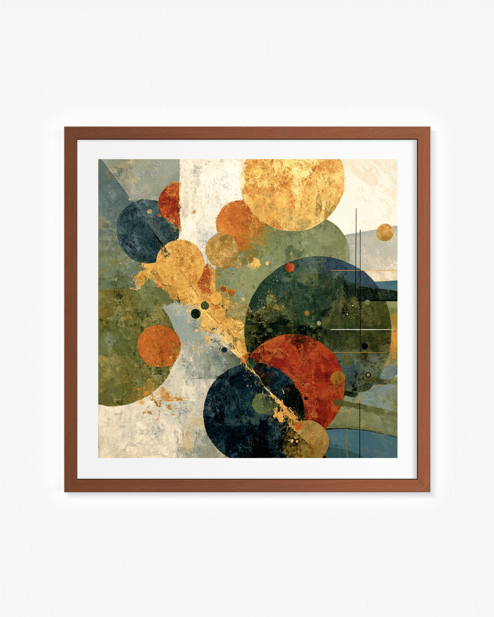OBRA0210 – 70 x 70 cm — Paspartú Marrón, 70 × 70 cm
