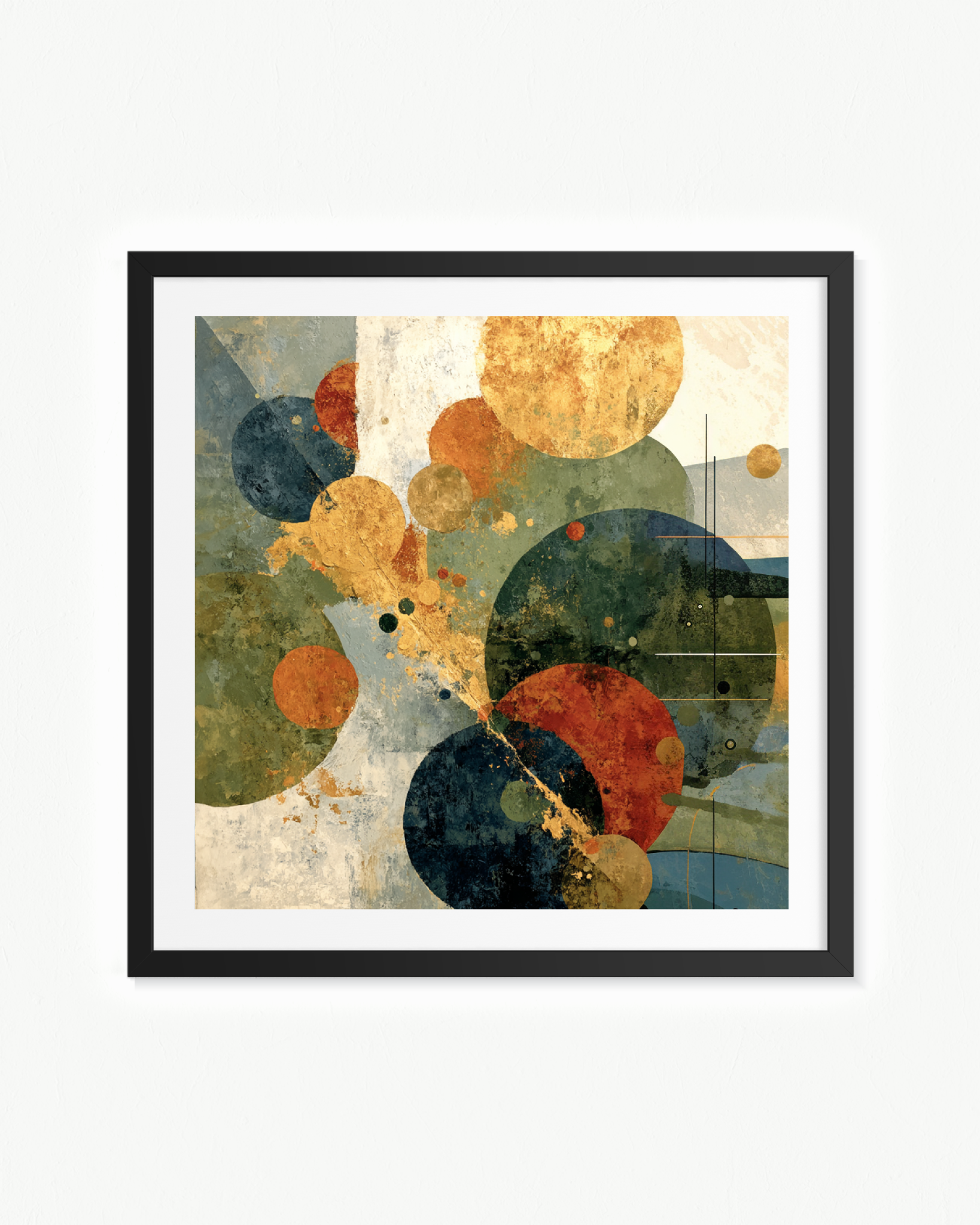 OBRA0210 – 70 x 70 cm — Paspartú Negro, 70 × 70 cm