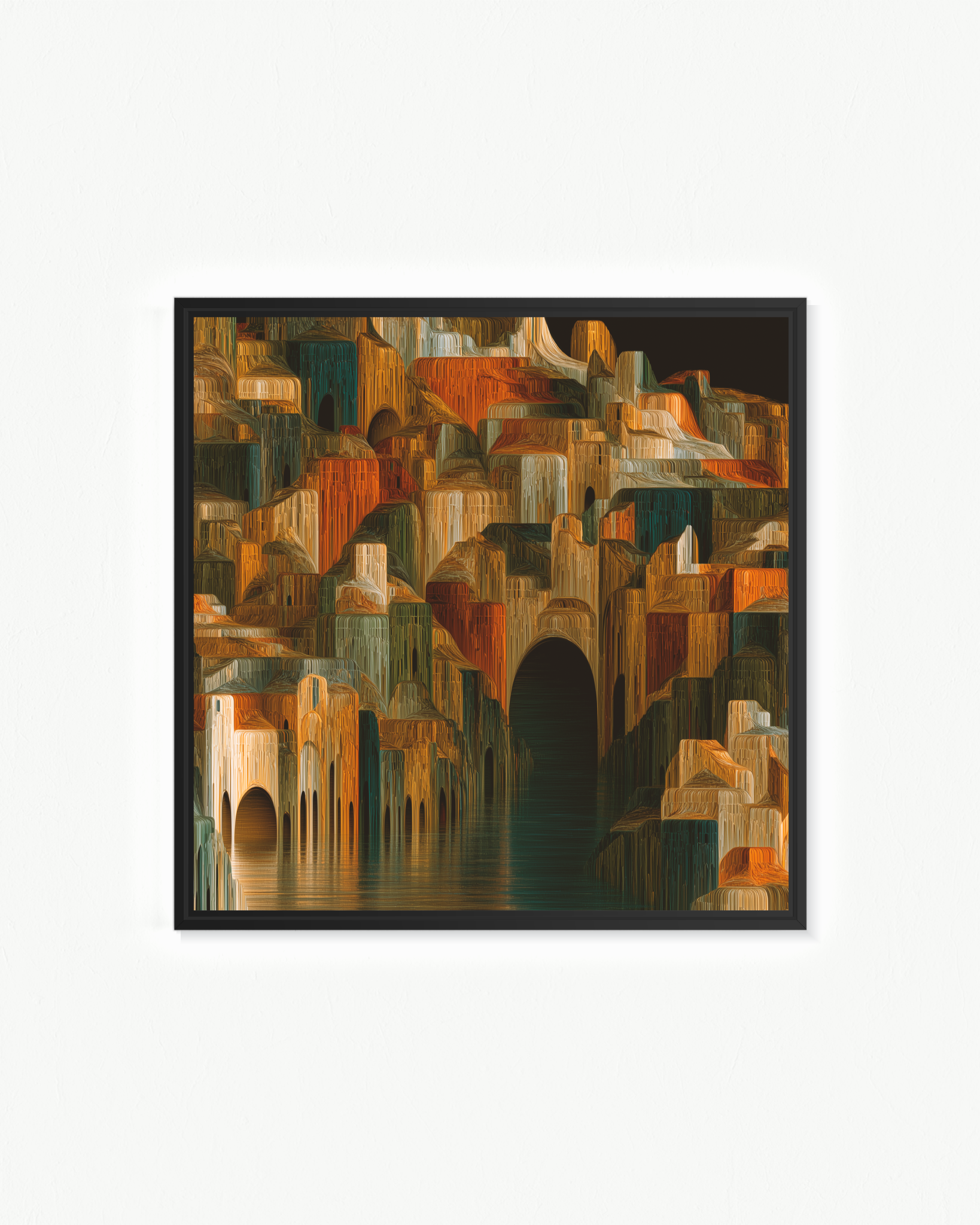 Espejismo habitado · 70 × 70 cm