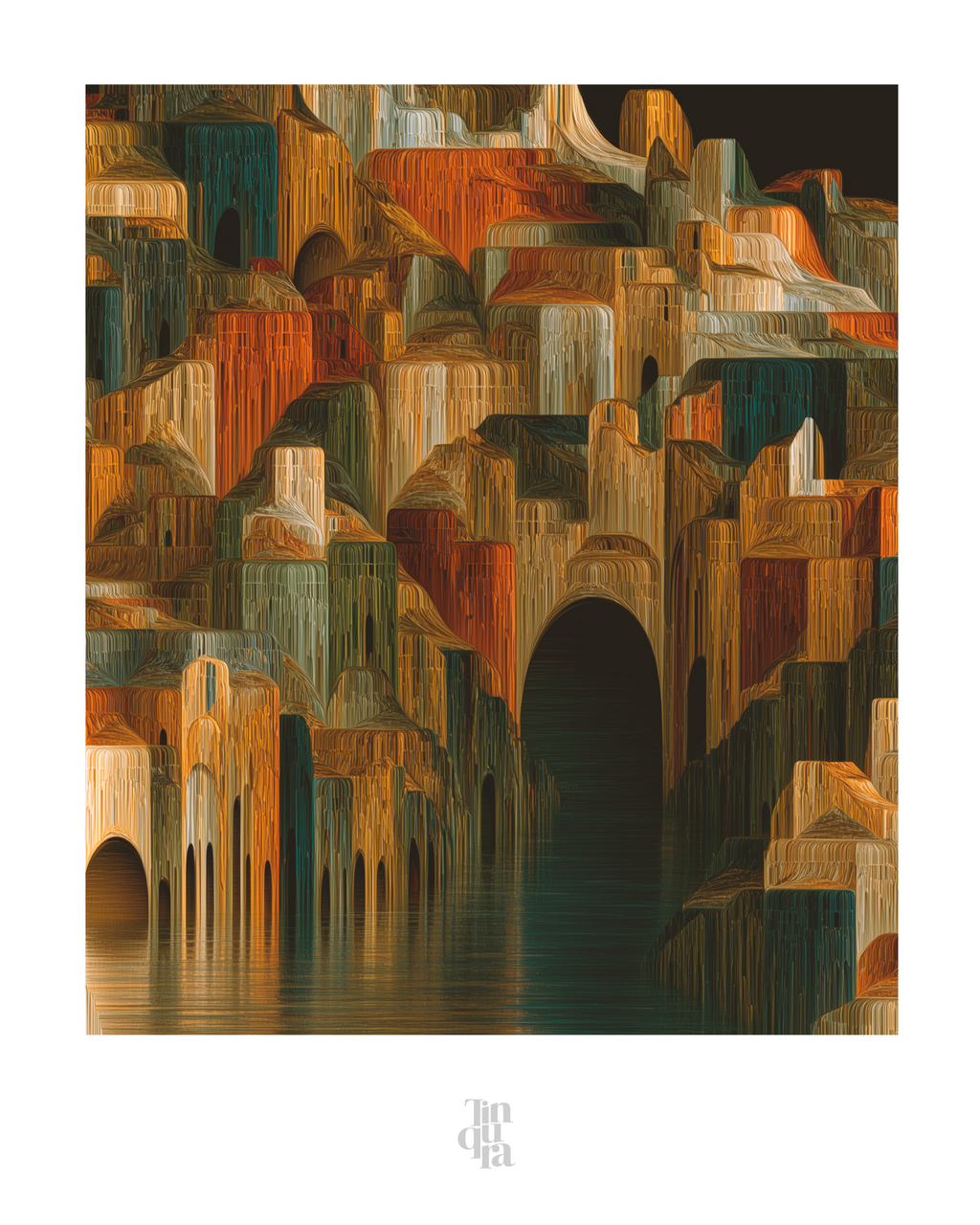Espejismo habitado · 70 × 70 cm