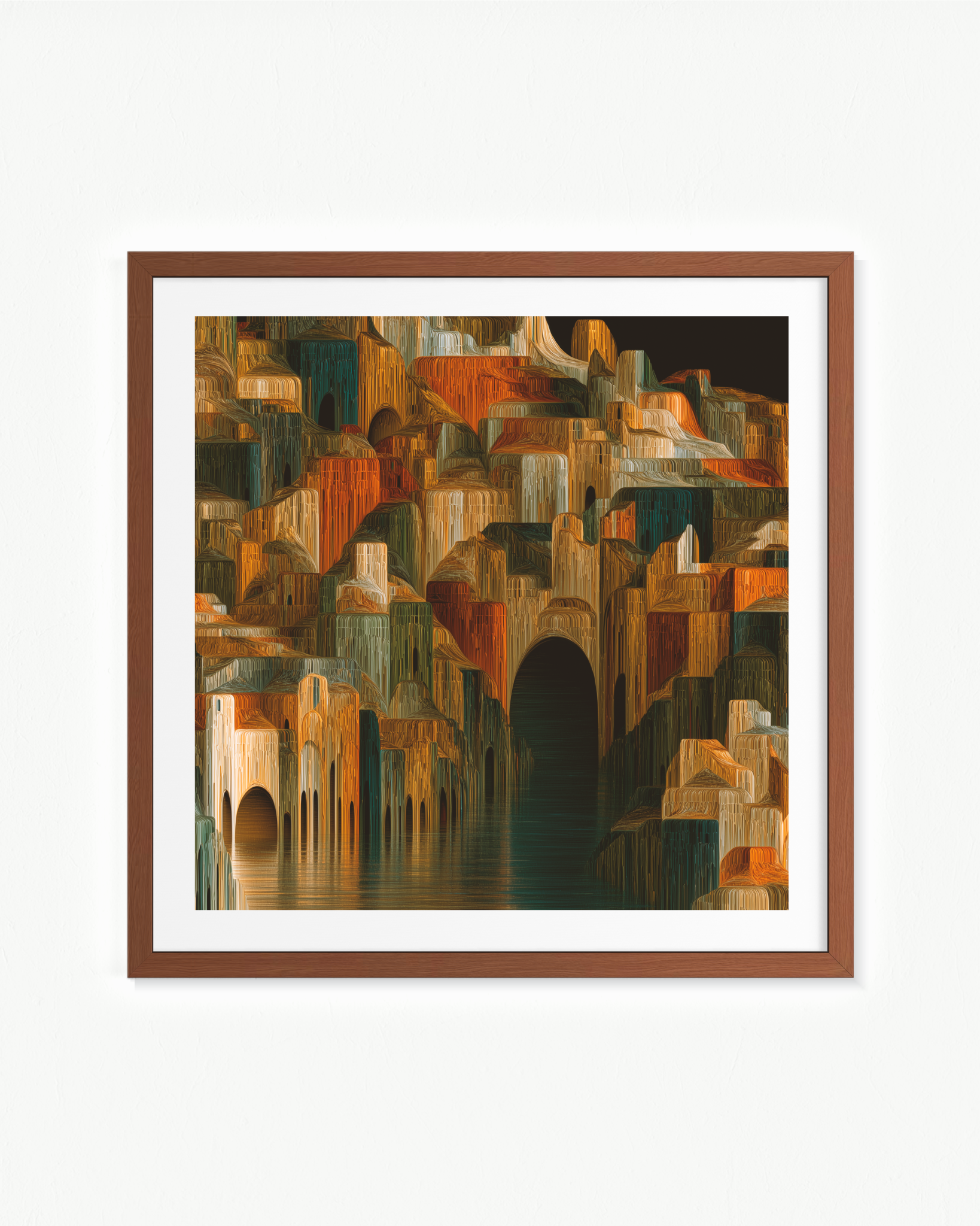 Espejismo habitado · 70 × 70 cm