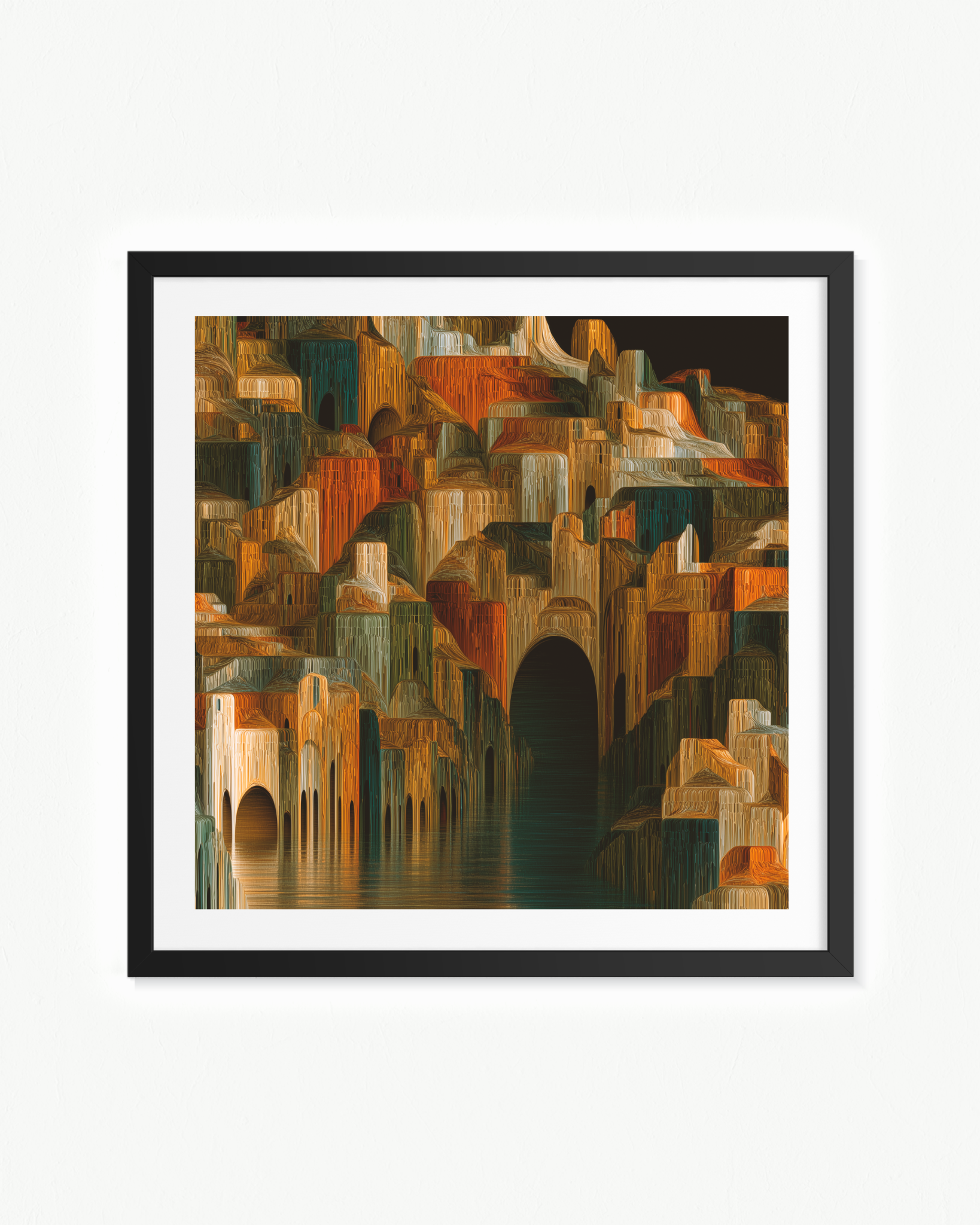 Espejismo habitado · 70 × 70 cm