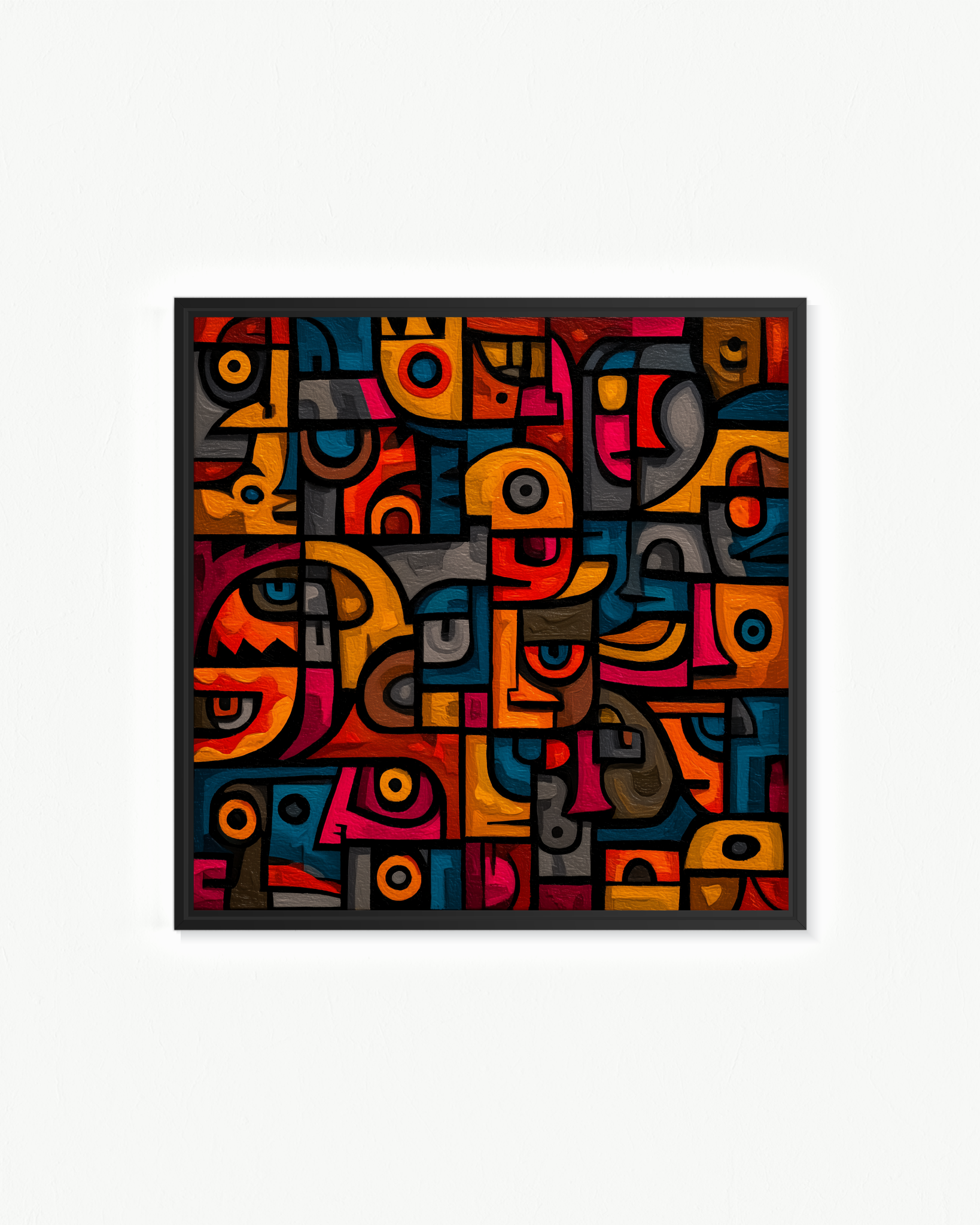 Rostro colectivo · 70 × 70 cm