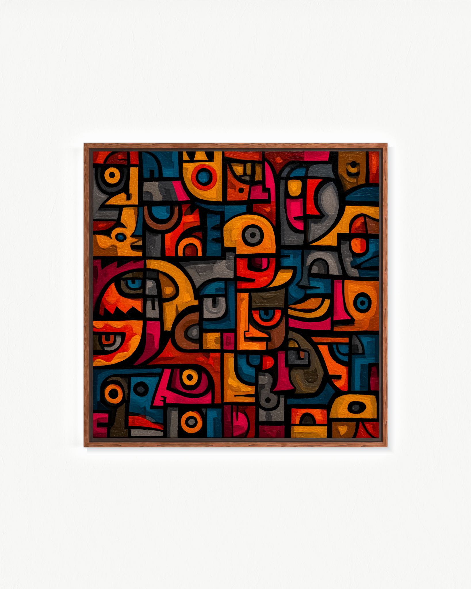 Rostro colectivo · 70 × 70 cm
