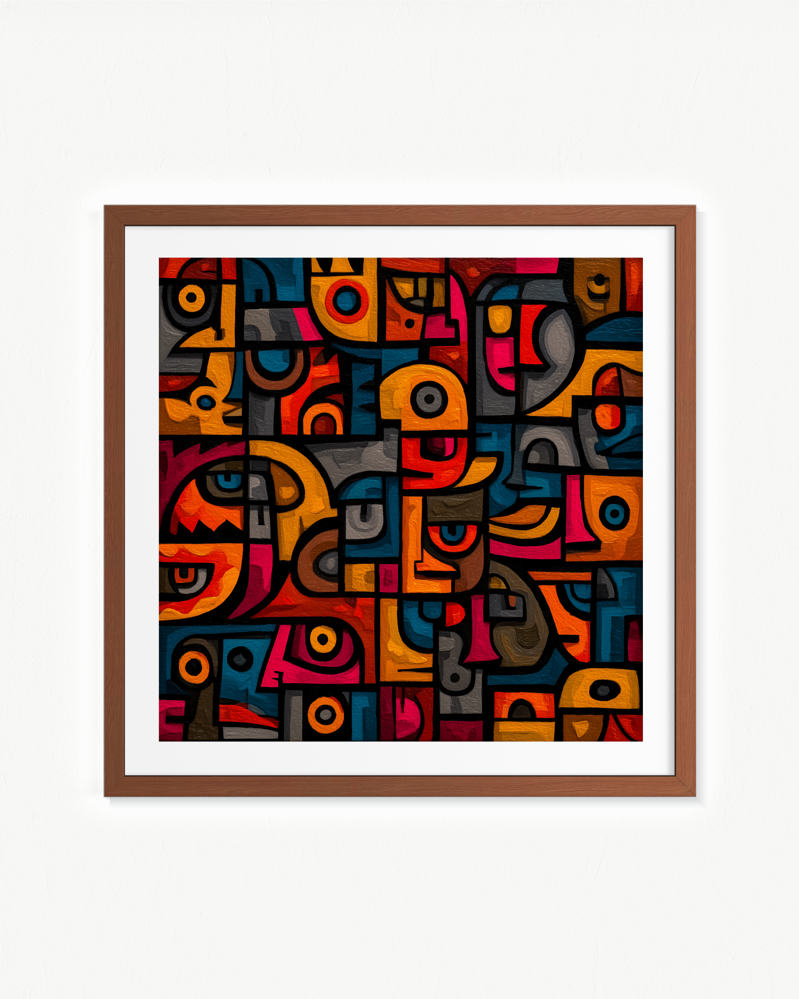 Rostro colectivo · 70 × 70 cm