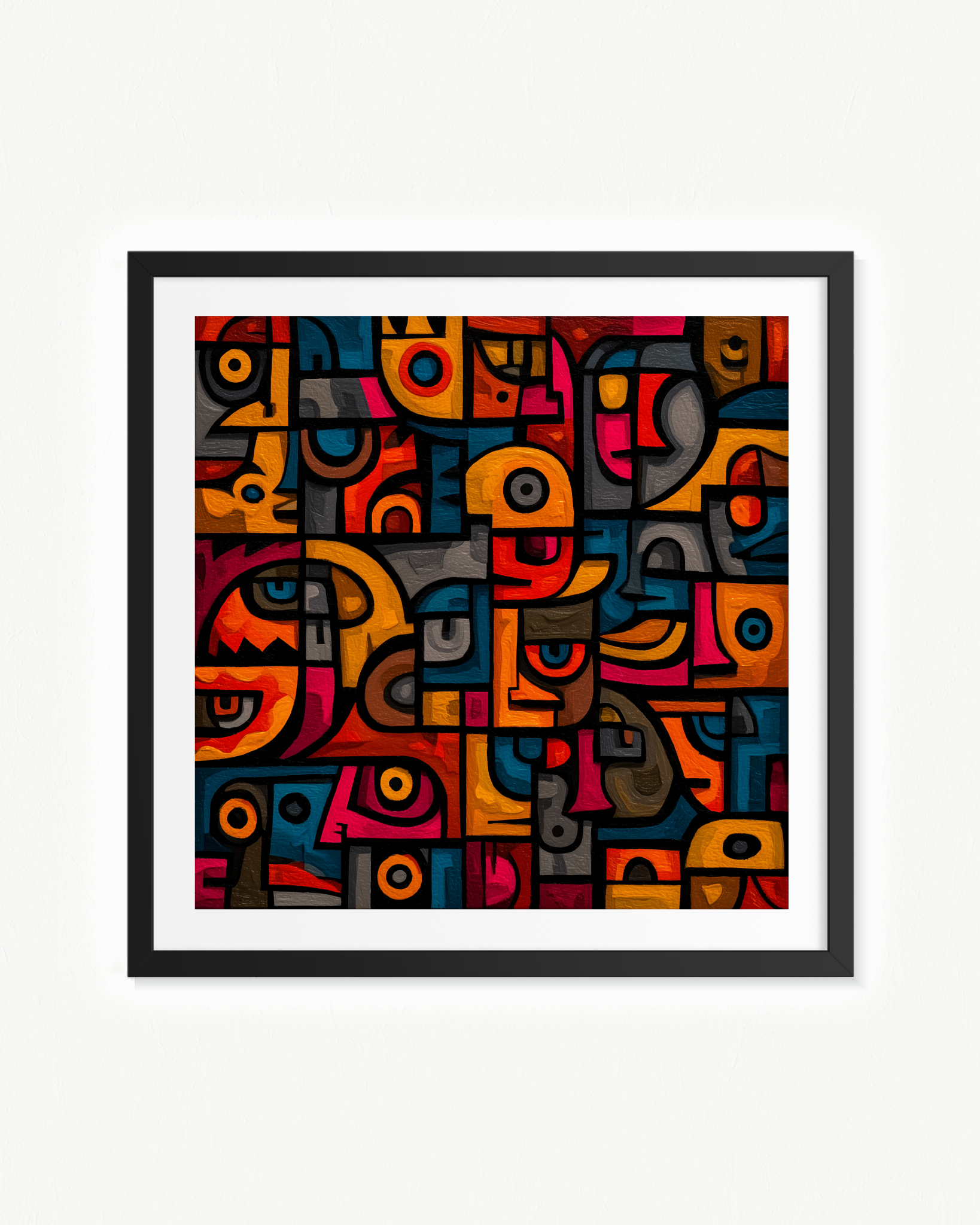 Rostro colectivo · 70 × 70 cm