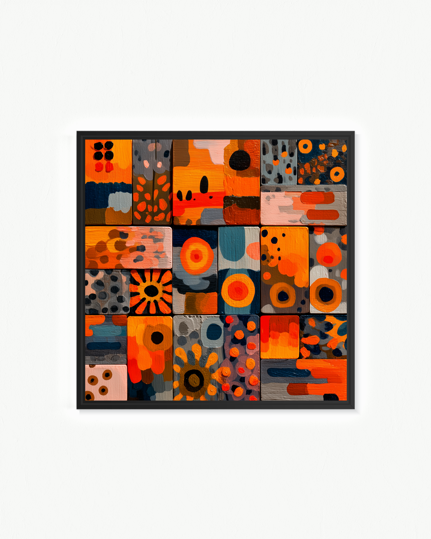 Archivo de signos — Flotante Marrón, 70 × 70 cm