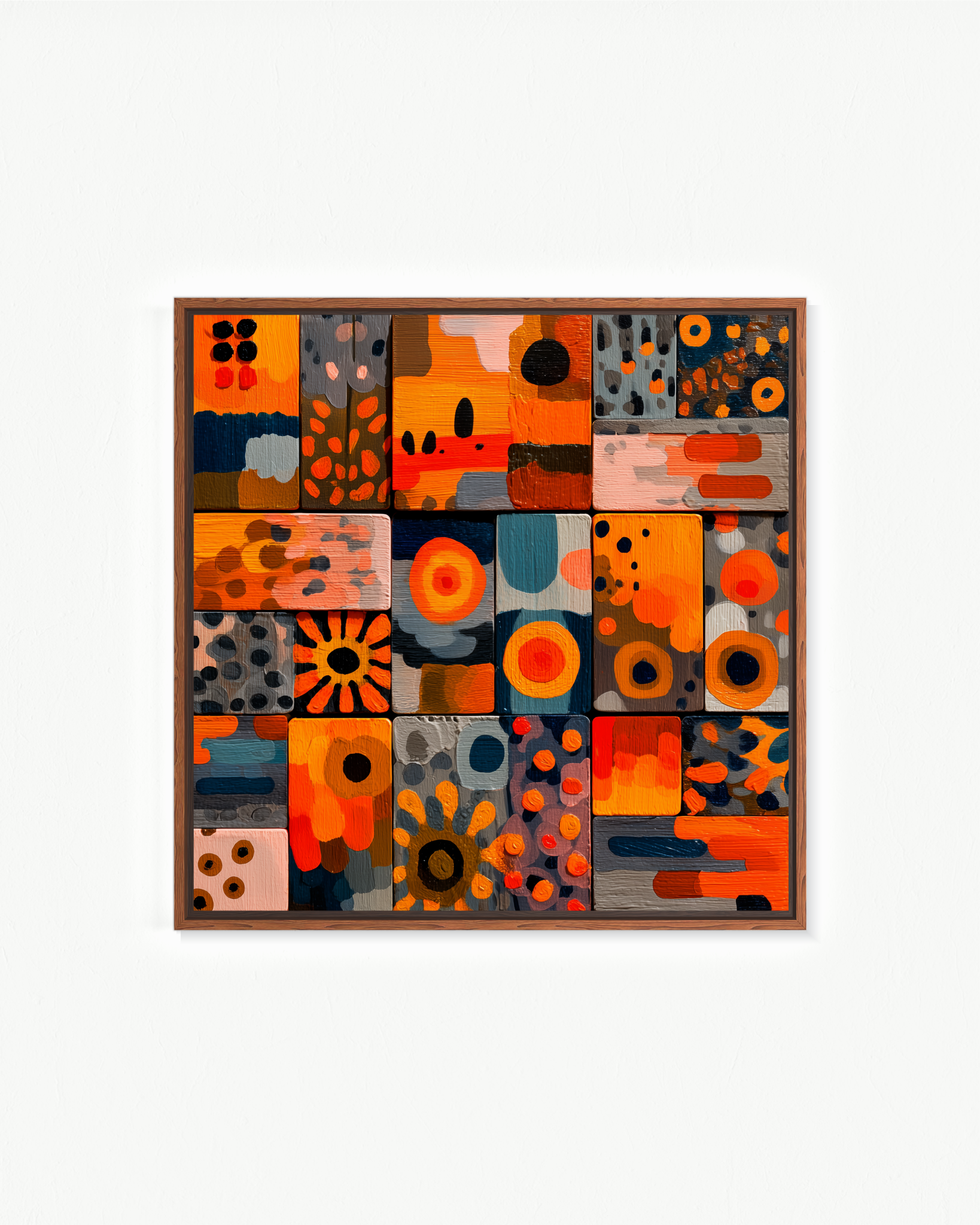 Archivo de signos — Flotante Negro, 70 × 70 cm