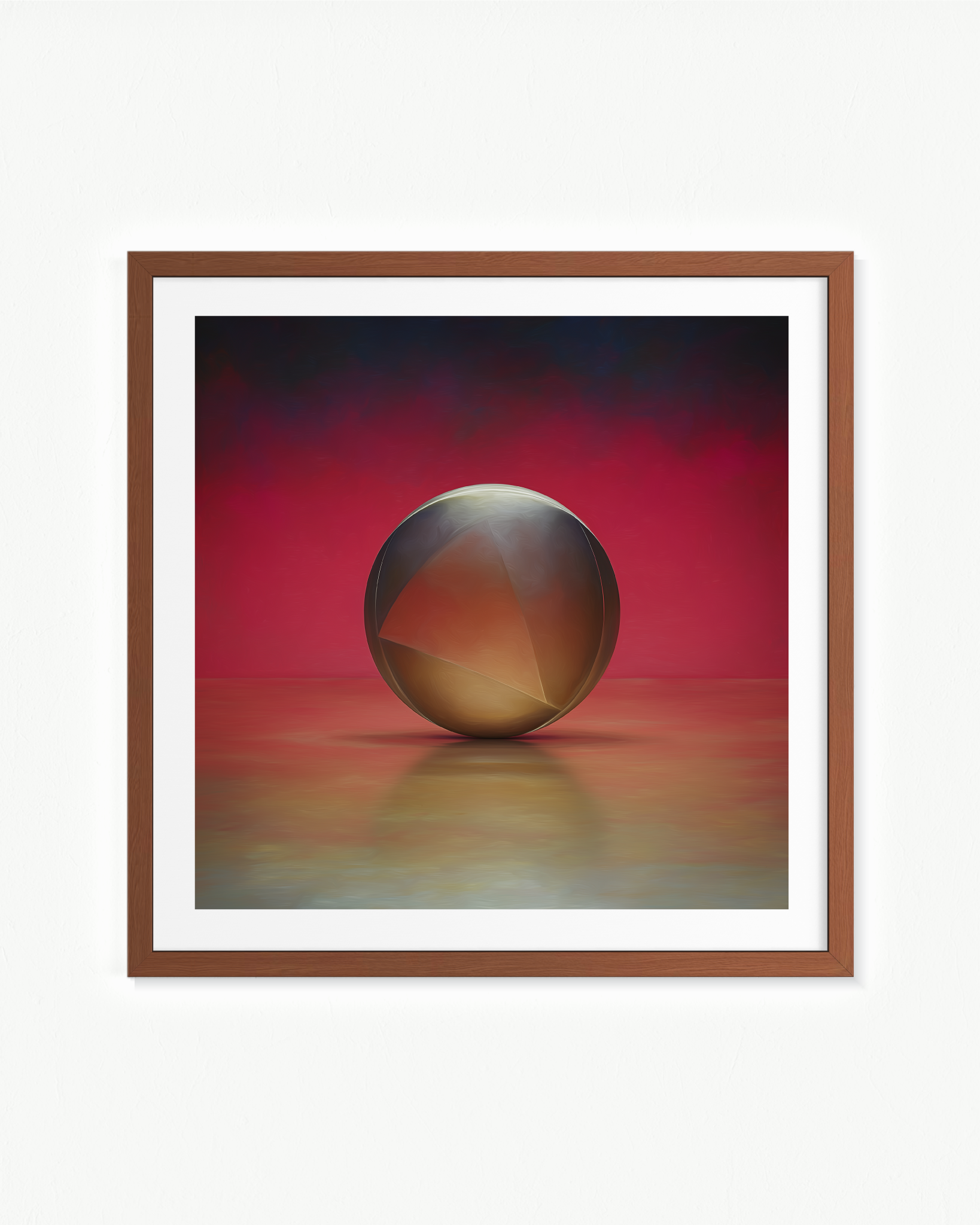 OBRA0228 – 70 x 70 cm — Paspartú Marrón, 70 × 70 cm