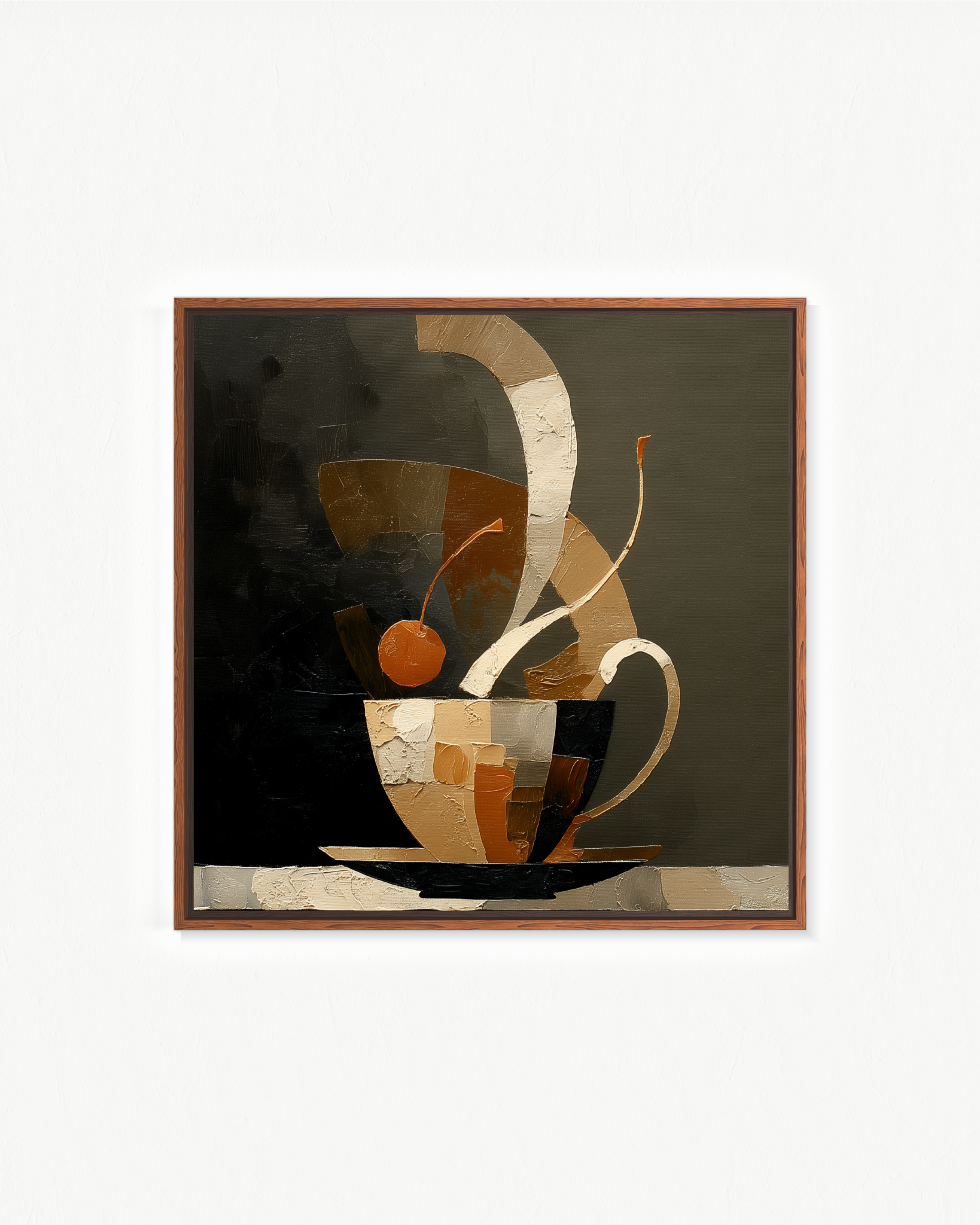 OBRA0229 – 70 x 70 cm — Flotante Negro, 70 × 70 cm