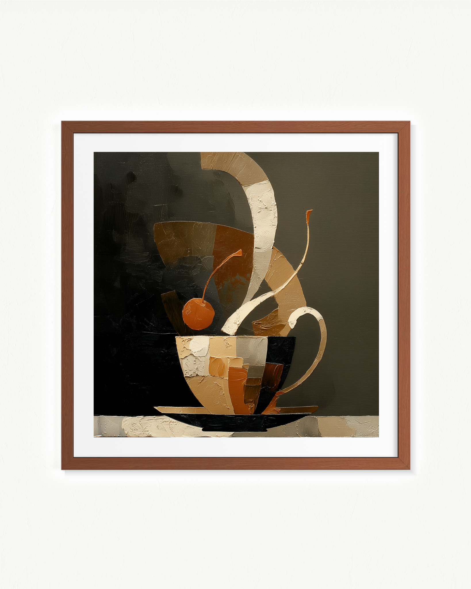 OBRA0229 – 70 x 70 cm — Paspartú Marrón, 70 × 70 cm