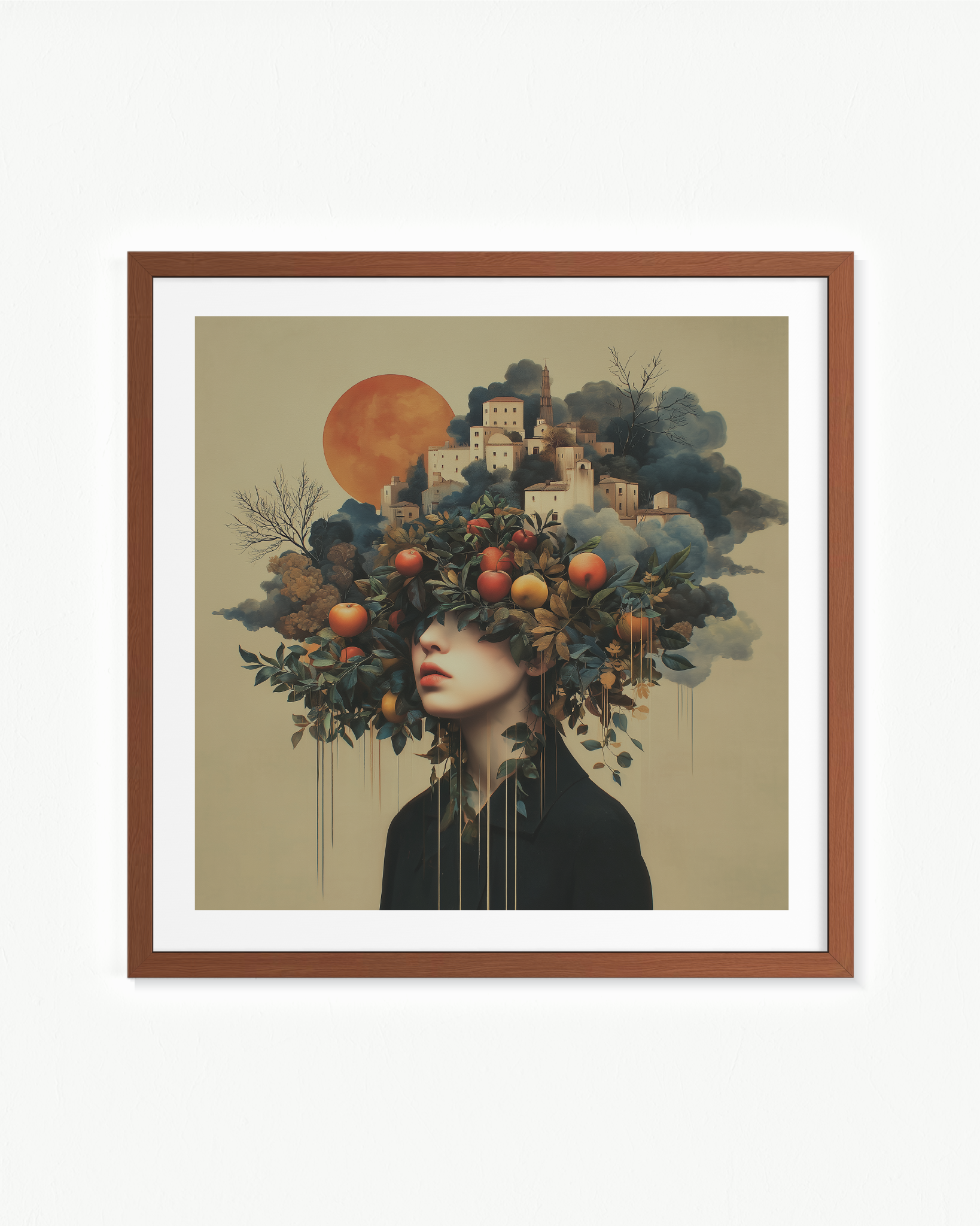 OBRA0236 – 70 x 70 cm — Paspartú Marrón, 70 × 70 cm