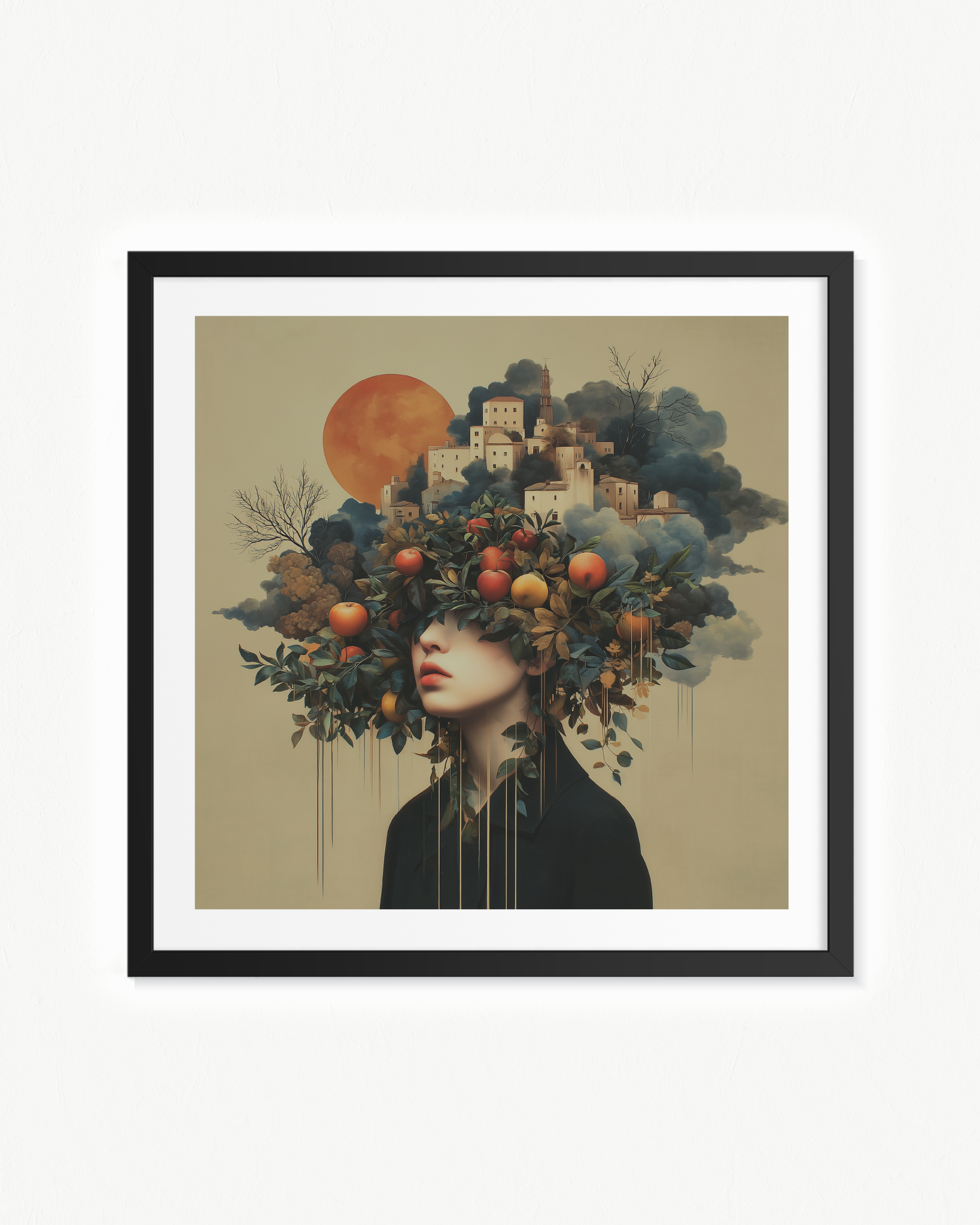 OBRA0236 – 70 x 70 cm — Paspartú Negro, 70 × 70 cm