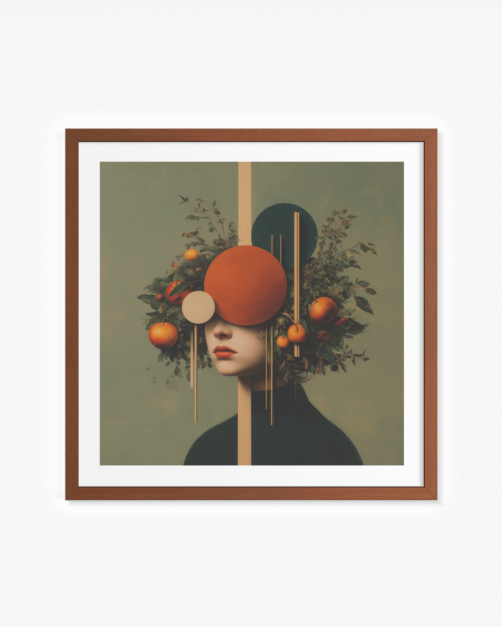 OBRA0238 – 70 x 70 cm — Paspartú Marrón, 70 × 70 cm