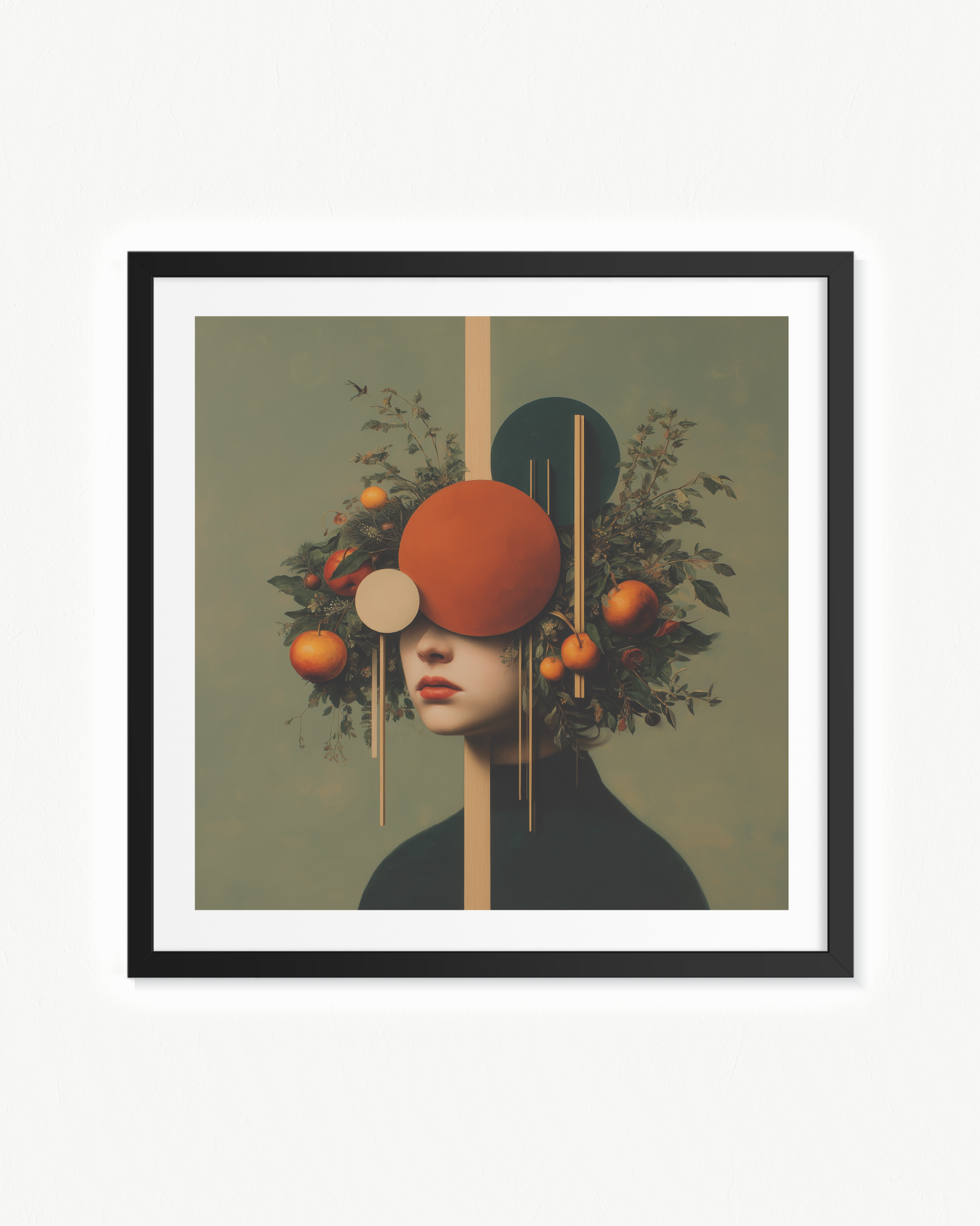 OBRA0238 – 70 x 70 cm — Paspartú Negro, 70 × 70 cm