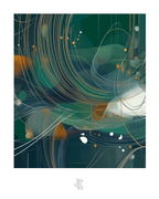 Esmeralda submarina del viento solar · 100 × 70 cm