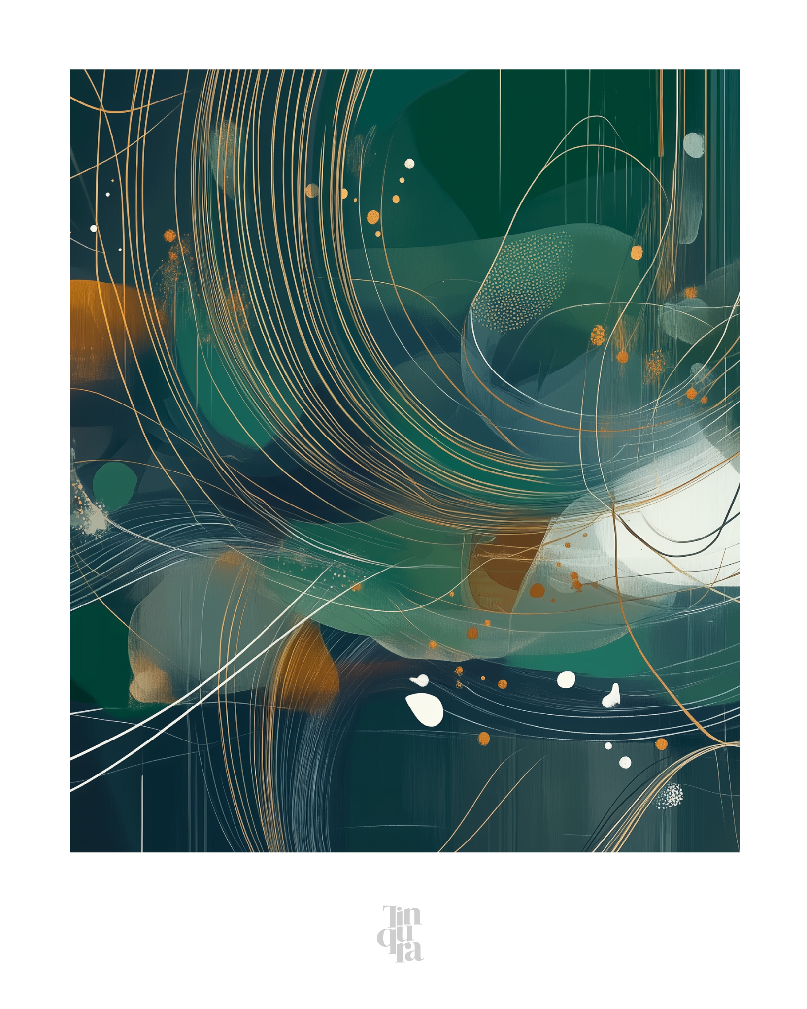 Esmeralda submarina del viento solar · 100 × 70 cm